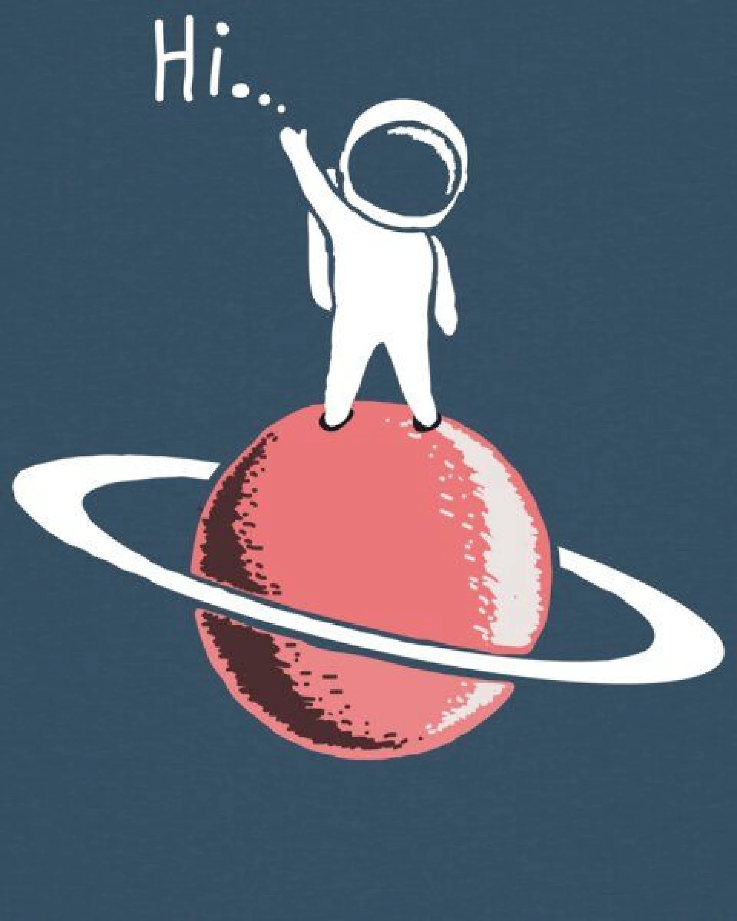 watapparel T-Shirt Frauen Astronaut says Hi – Ansicht 3