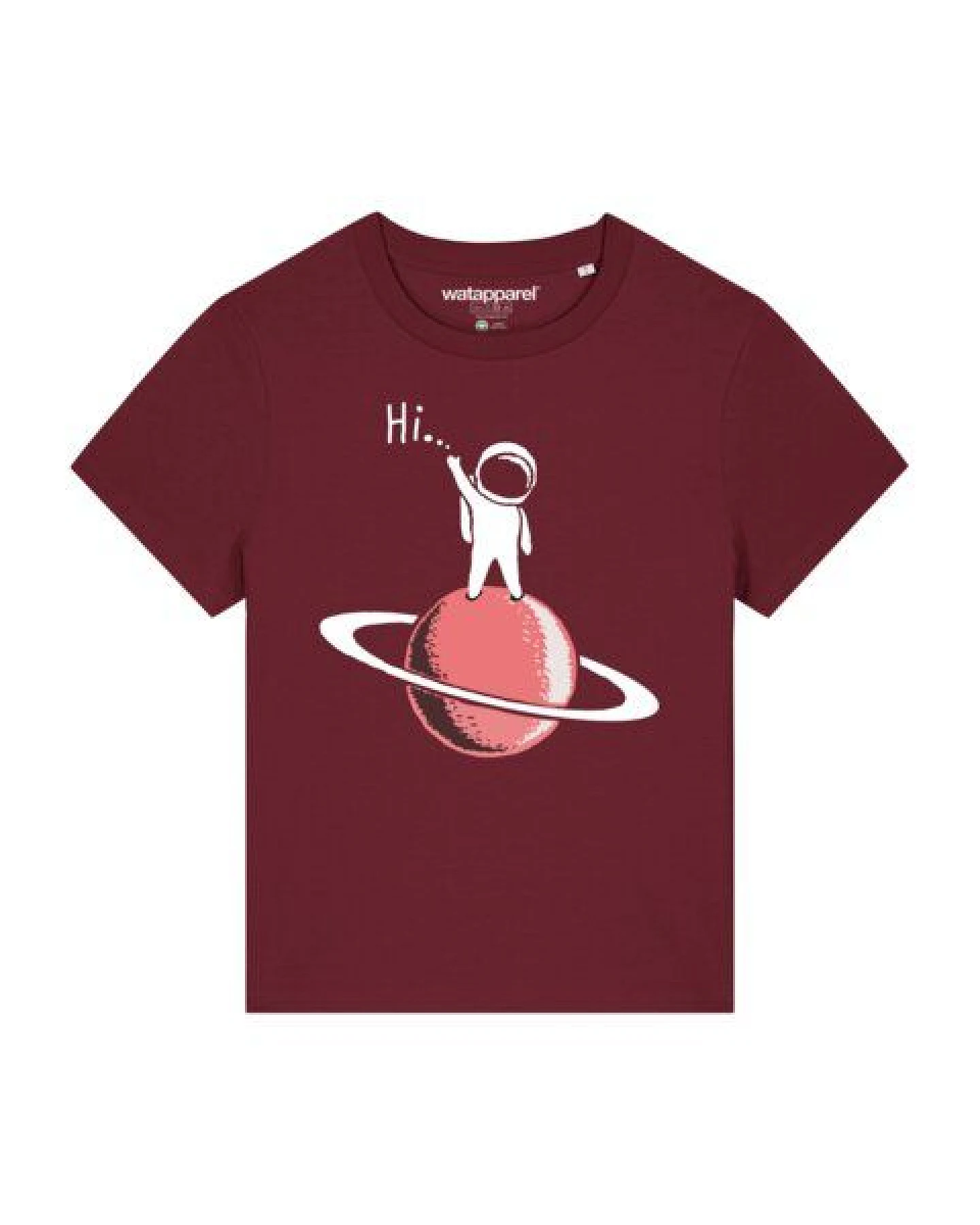 watapparel T-Shirt Frauen Astronaut says Hi – Ansicht 2