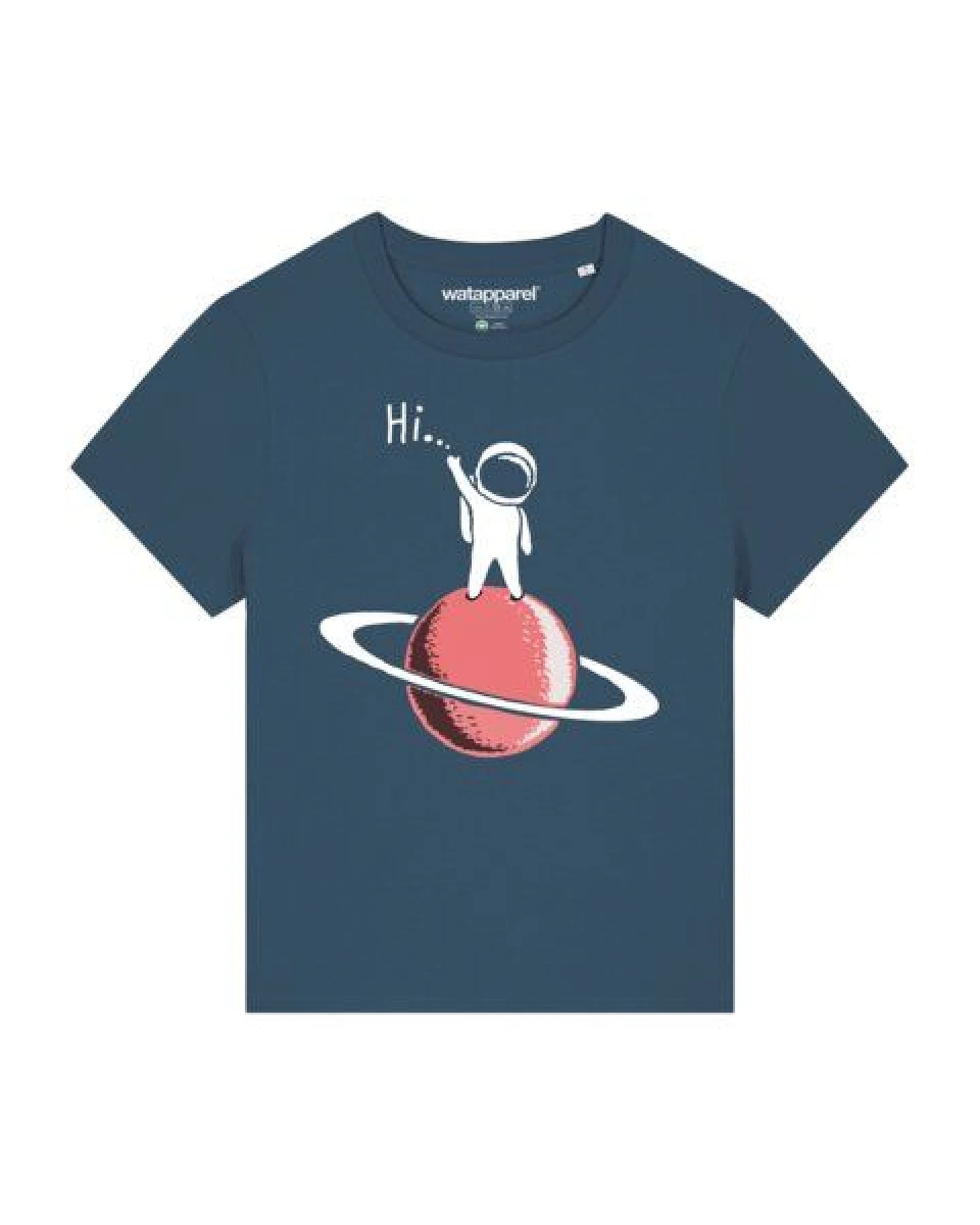 watapparel T-Shirt Frauen Astronaut says Hi – Ansicht 2