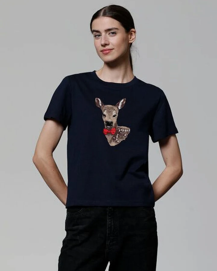 Produktseite: watapparel T-Shirt Frauen Rehkitz