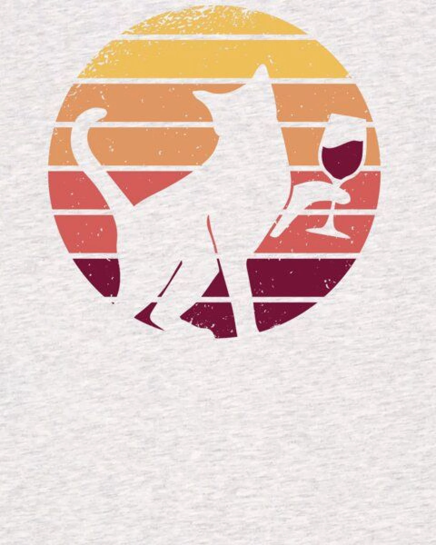 watapparel T-Shirt Frauen Sunset Katze & Rotwein – Ansicht 2