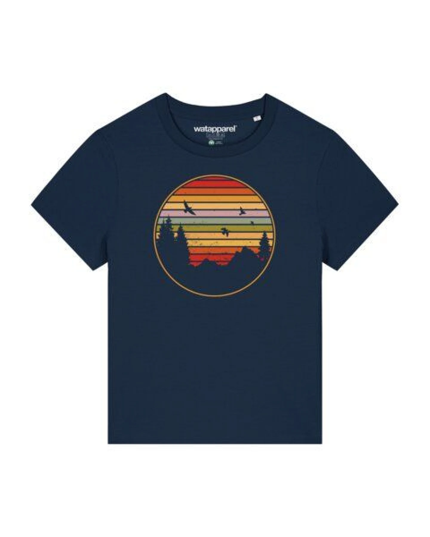 watapparel T-Shirt Frauen Sunset Berge & Tannen – Ansicht 2