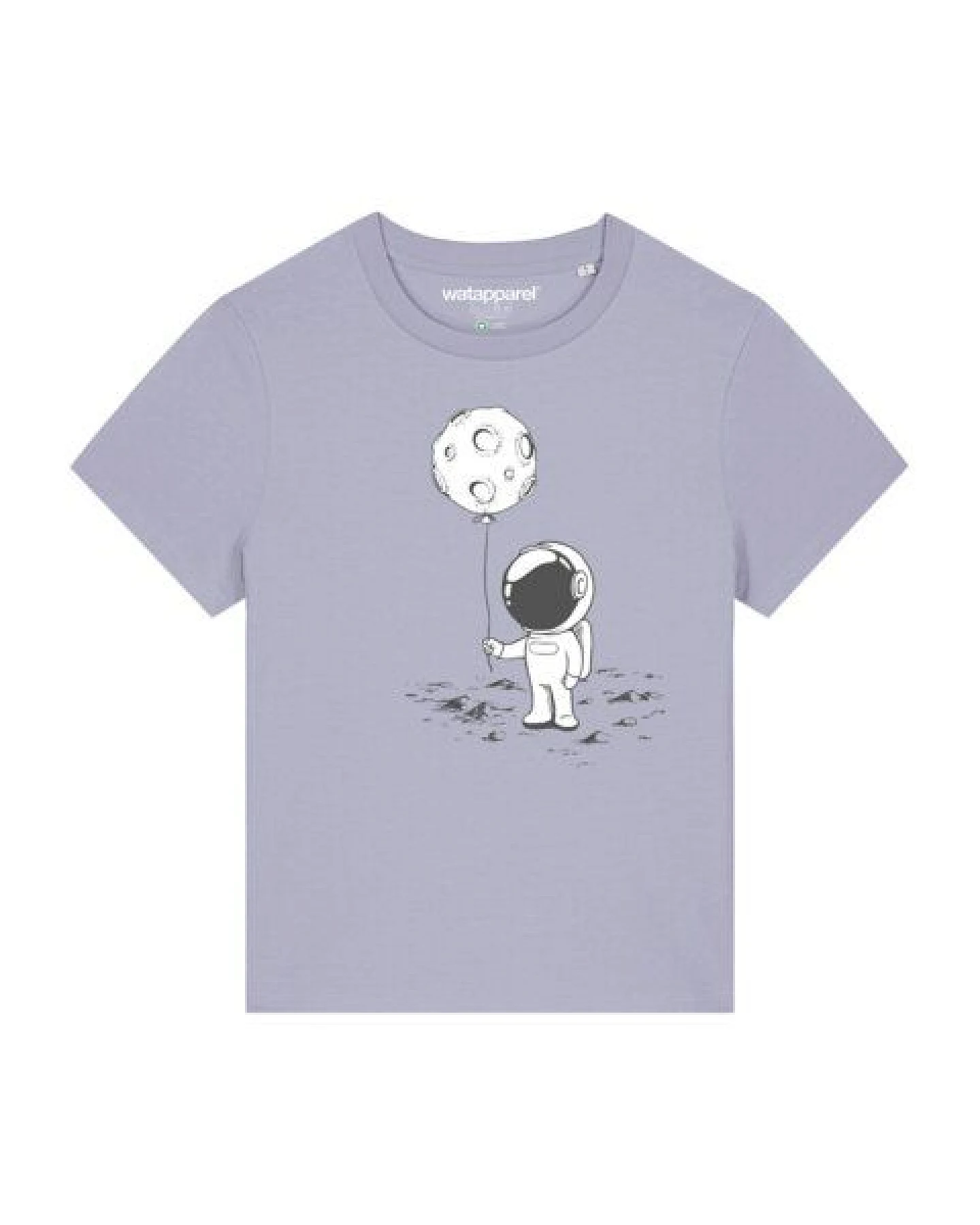 watapparel T-Shirt Frauen Kleiner Astronaut mit Luftballon – Ansicht 2