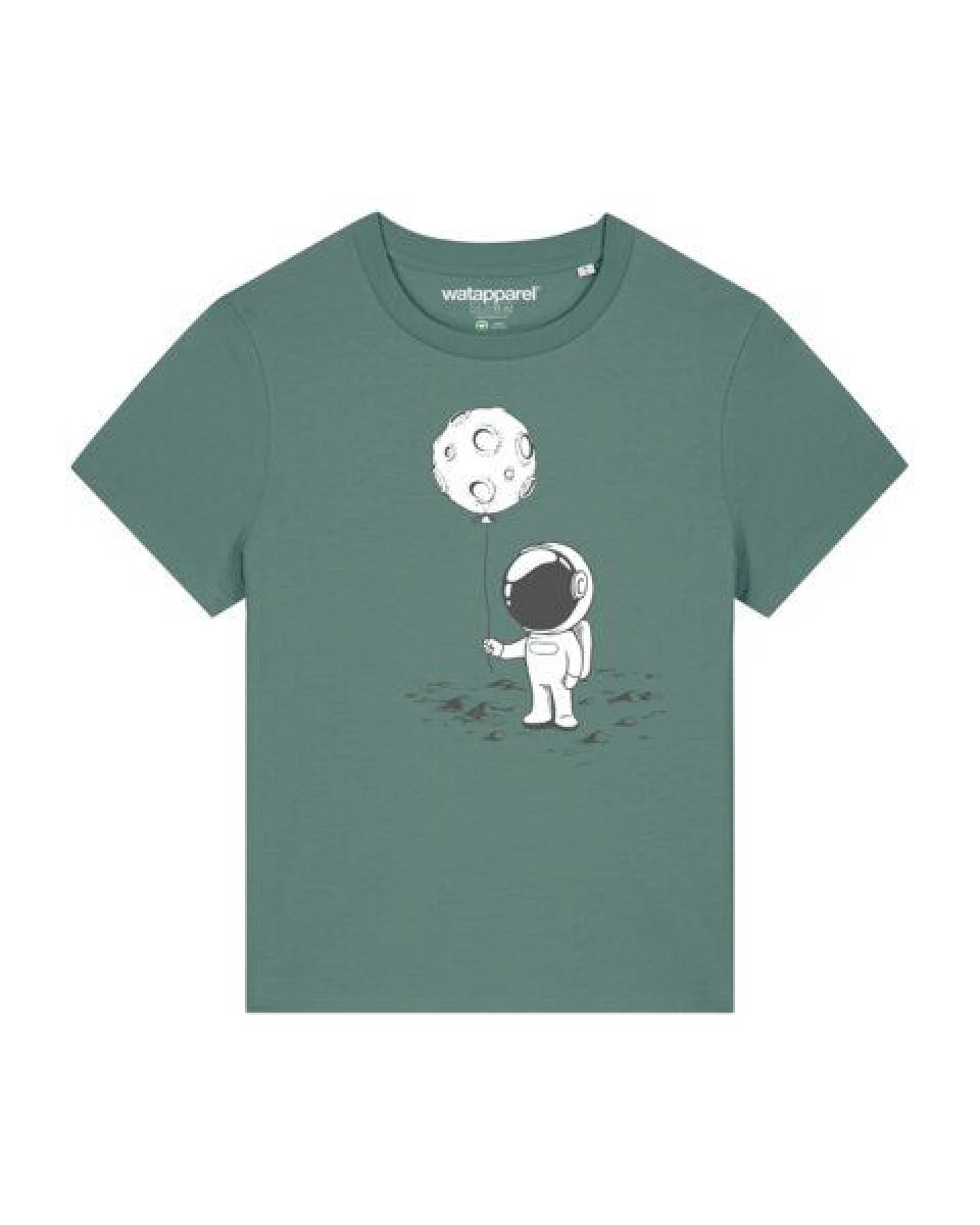 watapparel T-Shirt Frauen Kleiner Astronaut mit Luftballon – Ansicht 2
