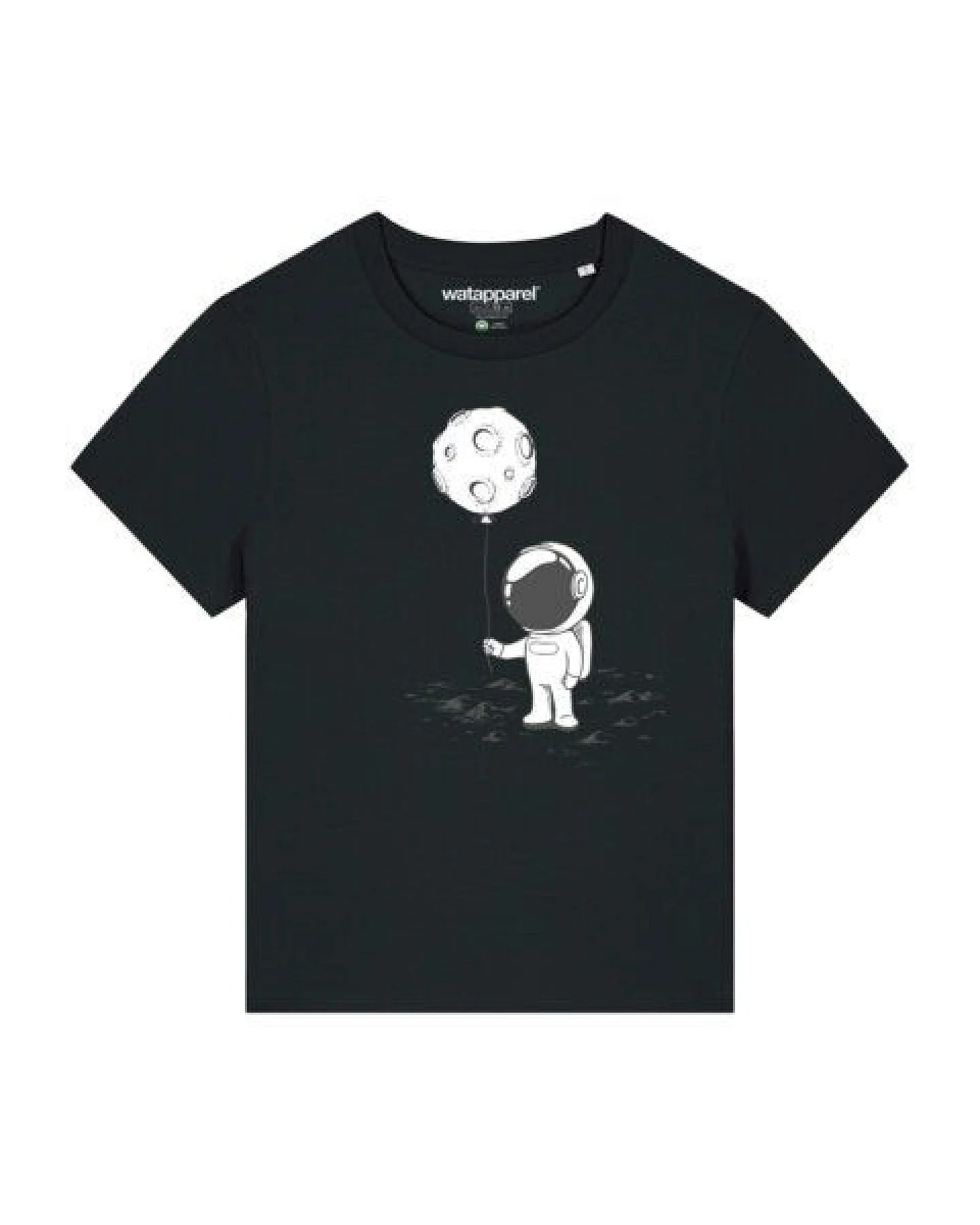 watapparel T-Shirt Frauen Kleiner Astronaut mit Luftballon – Ansicht 2