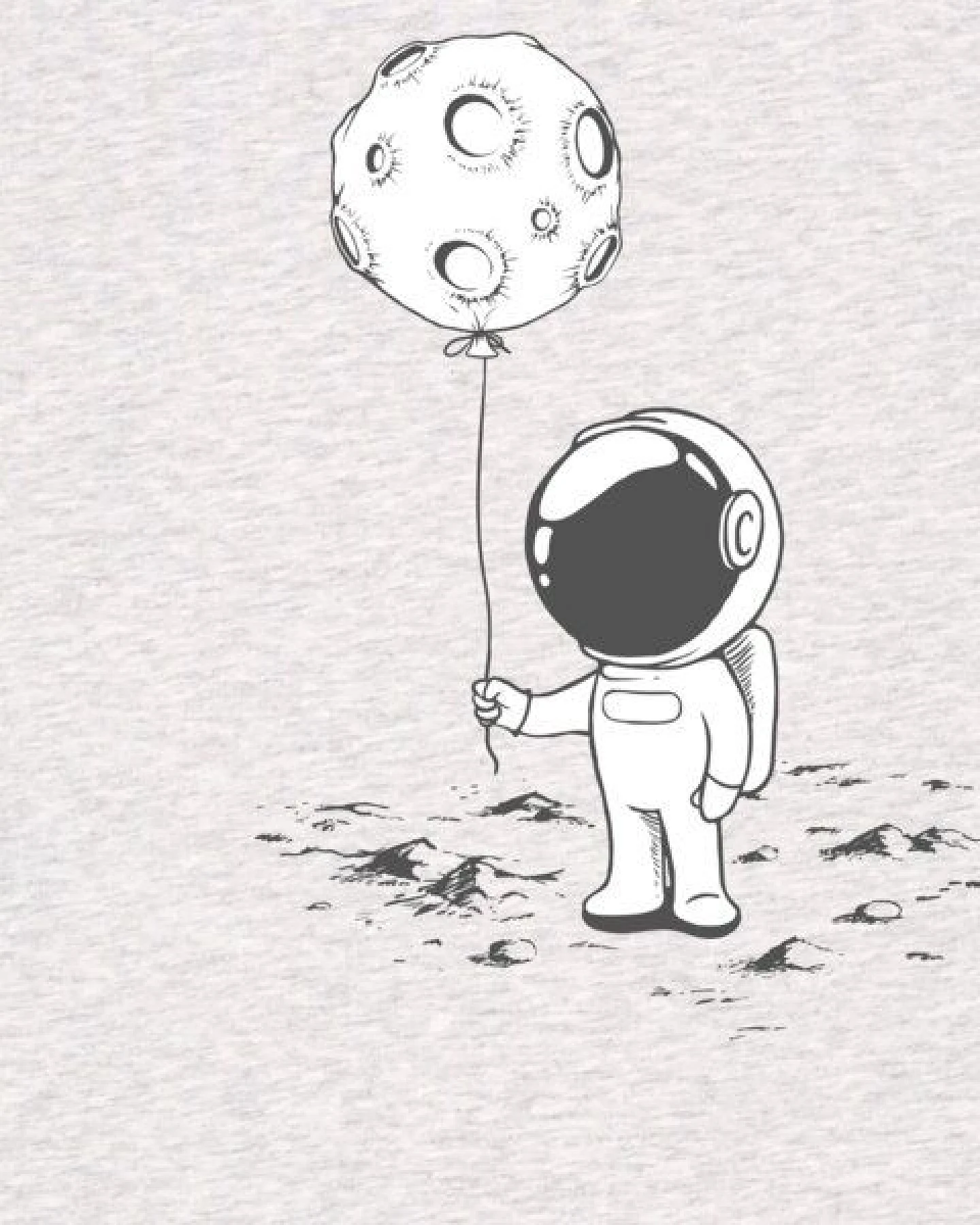 watapparel T-Shirt Frauen Kleiner Astronaut mit Luftballon – Ansicht 3