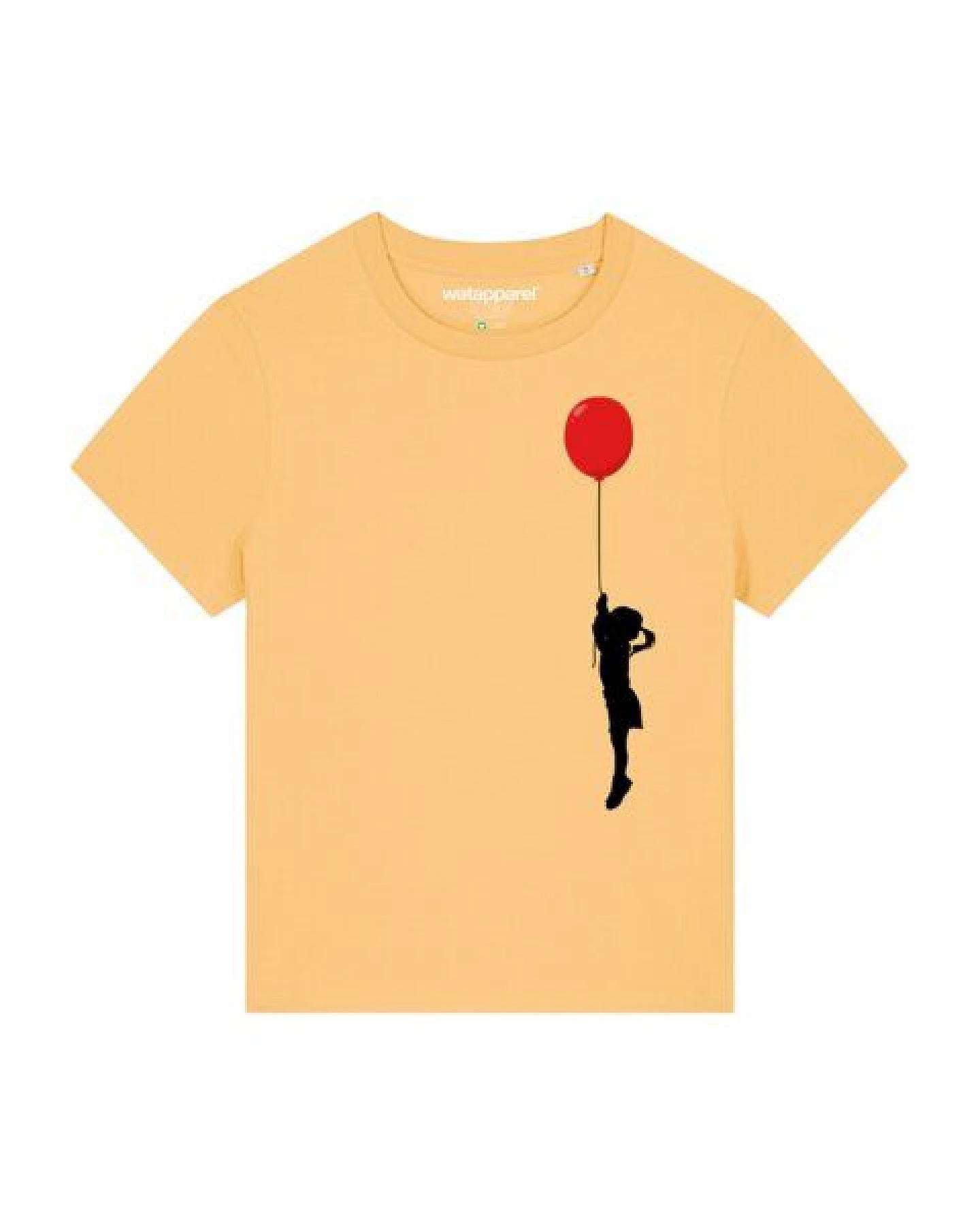 watapparel T-Shirt Frauen Mädchen mit Luftballon (print) – Ansicht 2