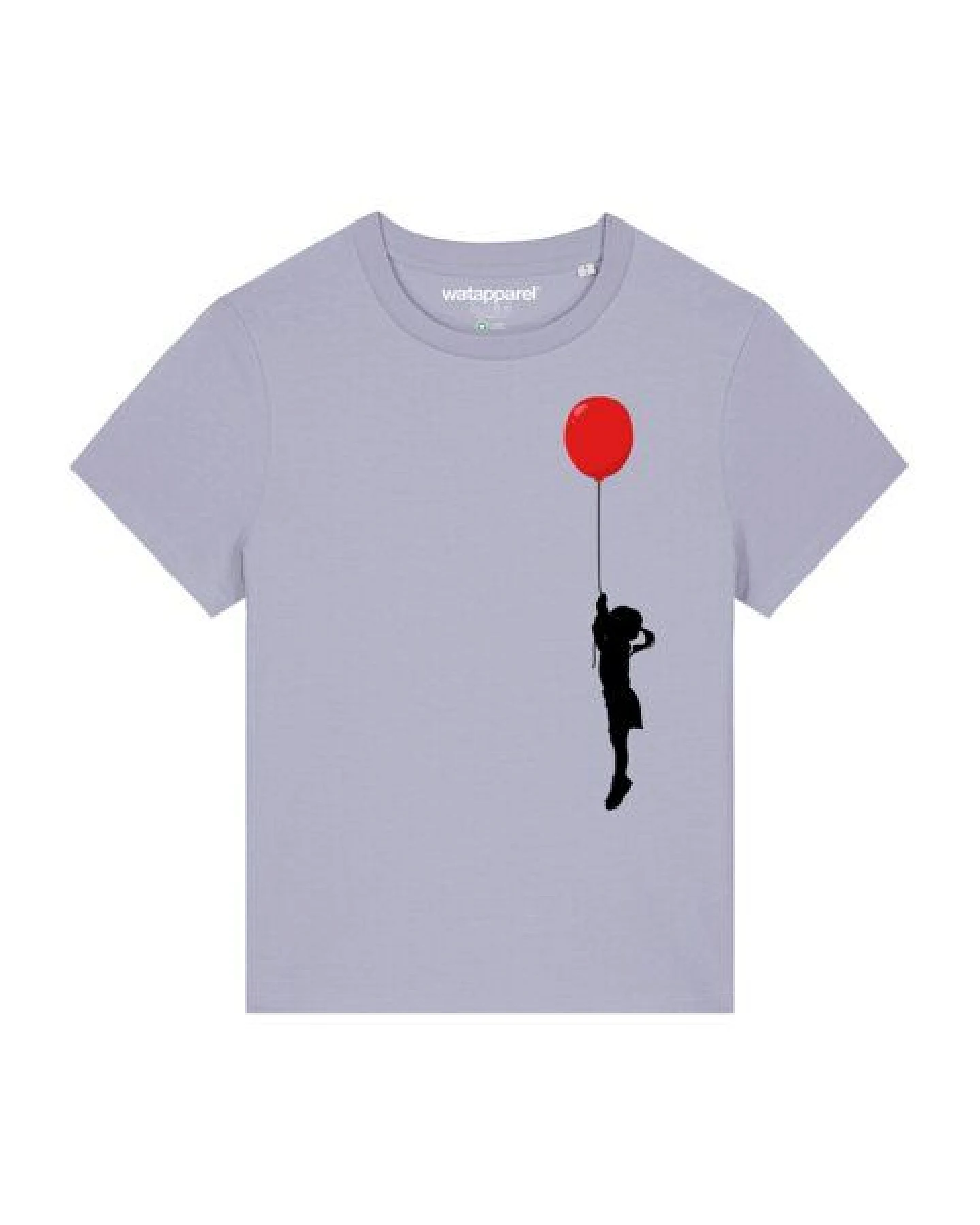 watapparel T-Shirt Frauen Mädchen mit Luftballon (print) – Ansicht 2