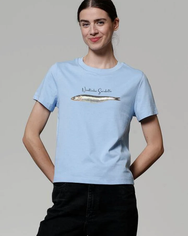 watapparel T-Shirt Frauen Niedliche Sardelle