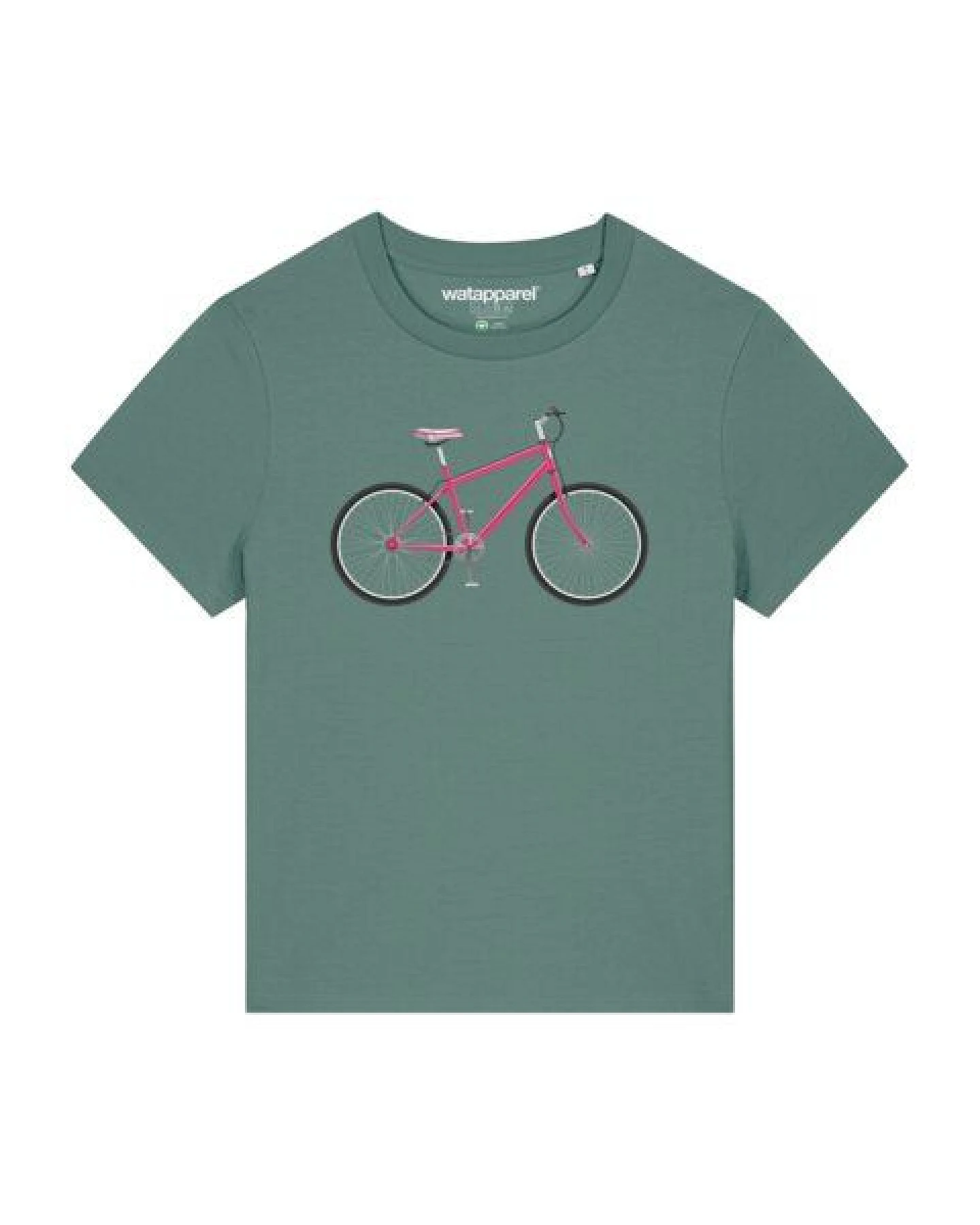 watapparel T-Shirt Frauen Pink Bike – Ansicht 2