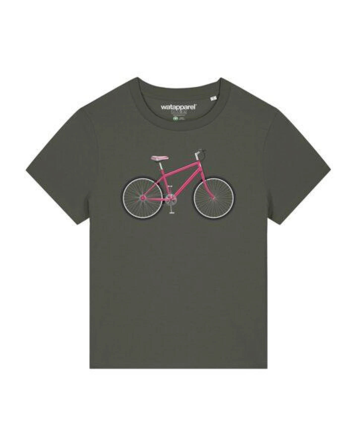 watapparel T-Shirt Frauen Pink Bike – Ansicht 2