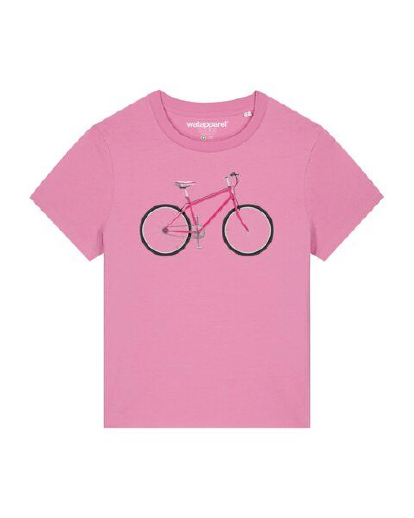 watapparel T-Shirt Frauen Pink Bike – Ansicht 2