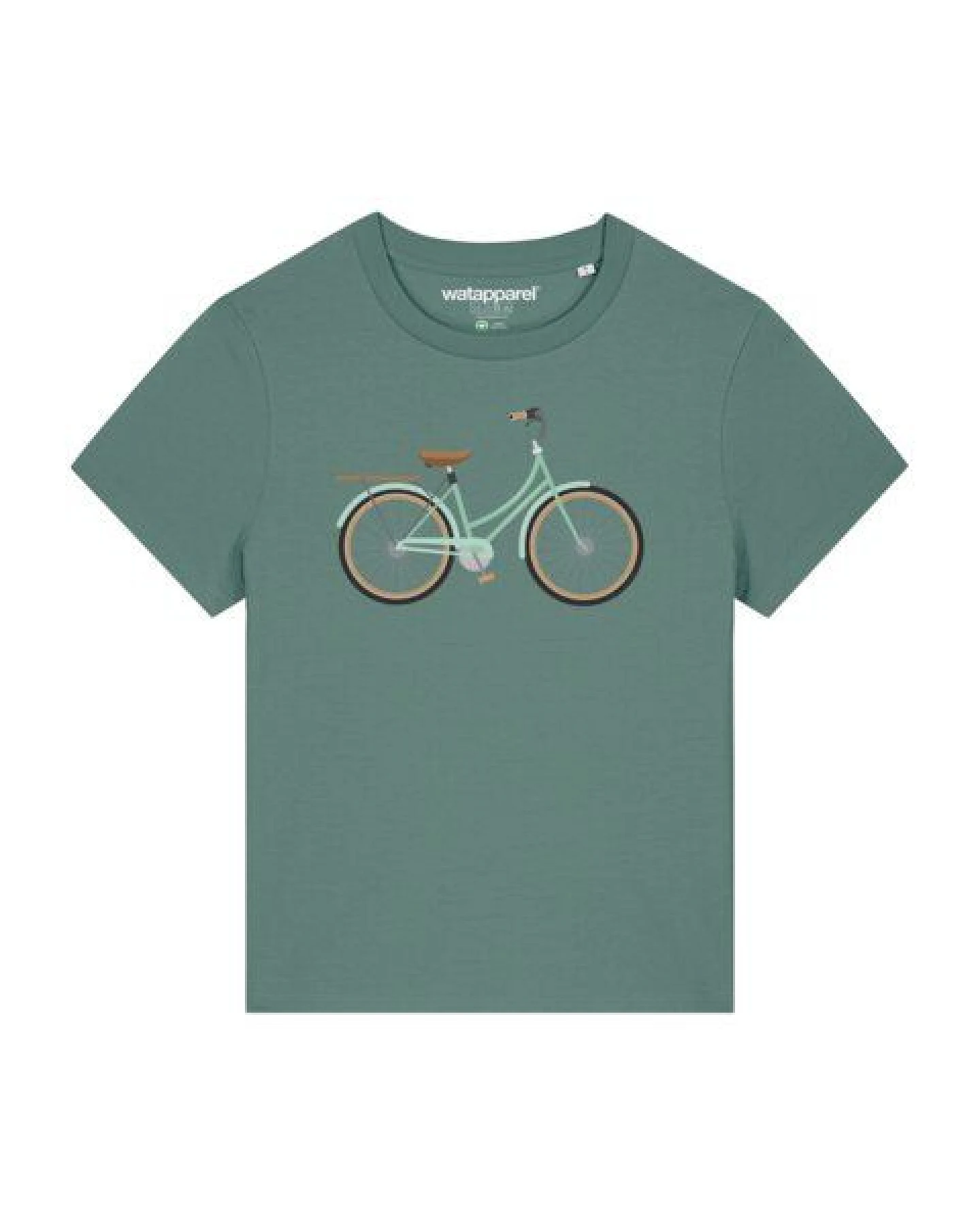 watapparel T-Shirt Frauen Mint Bike – Ansicht 2