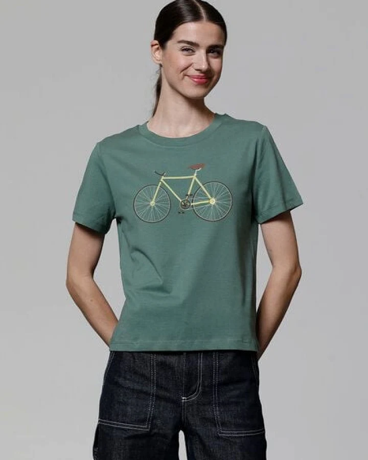 watapparel T-Shirt Frauen Yellow Bike
