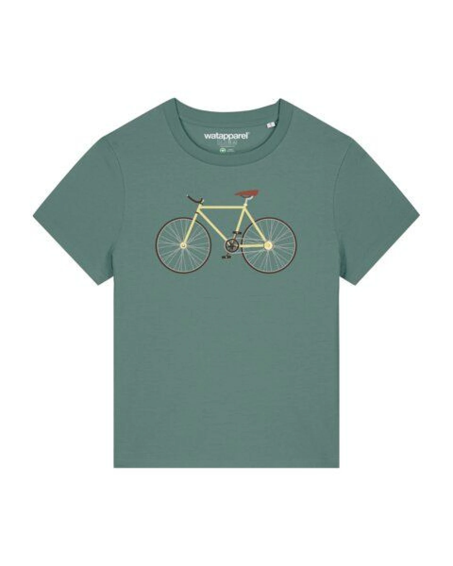 watapparel T-Shirt Frauen Yellow Bike – Ansicht 2