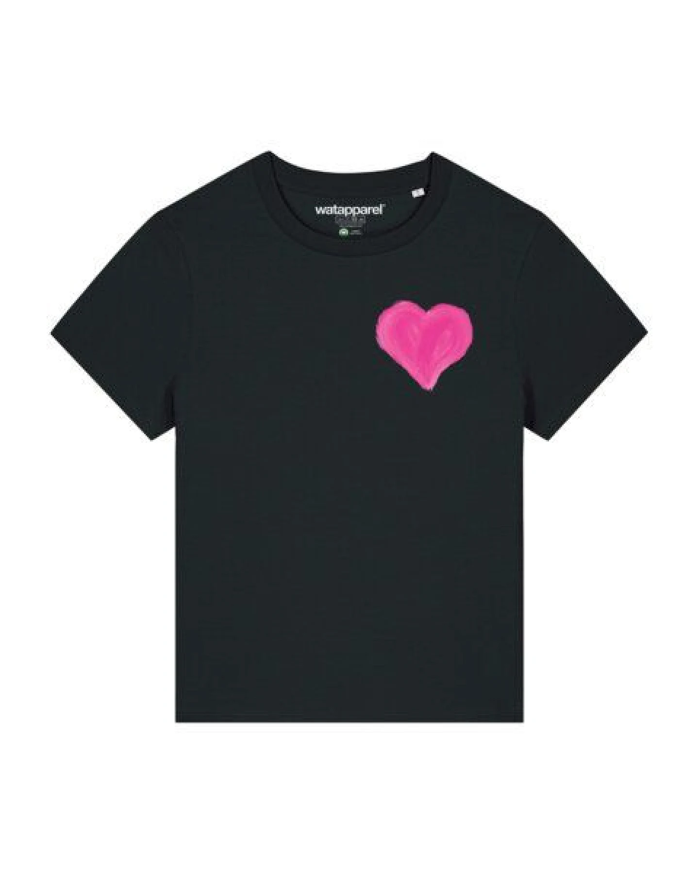 watapparel T-Shirt Frauen Pink Heart – Ansicht 2