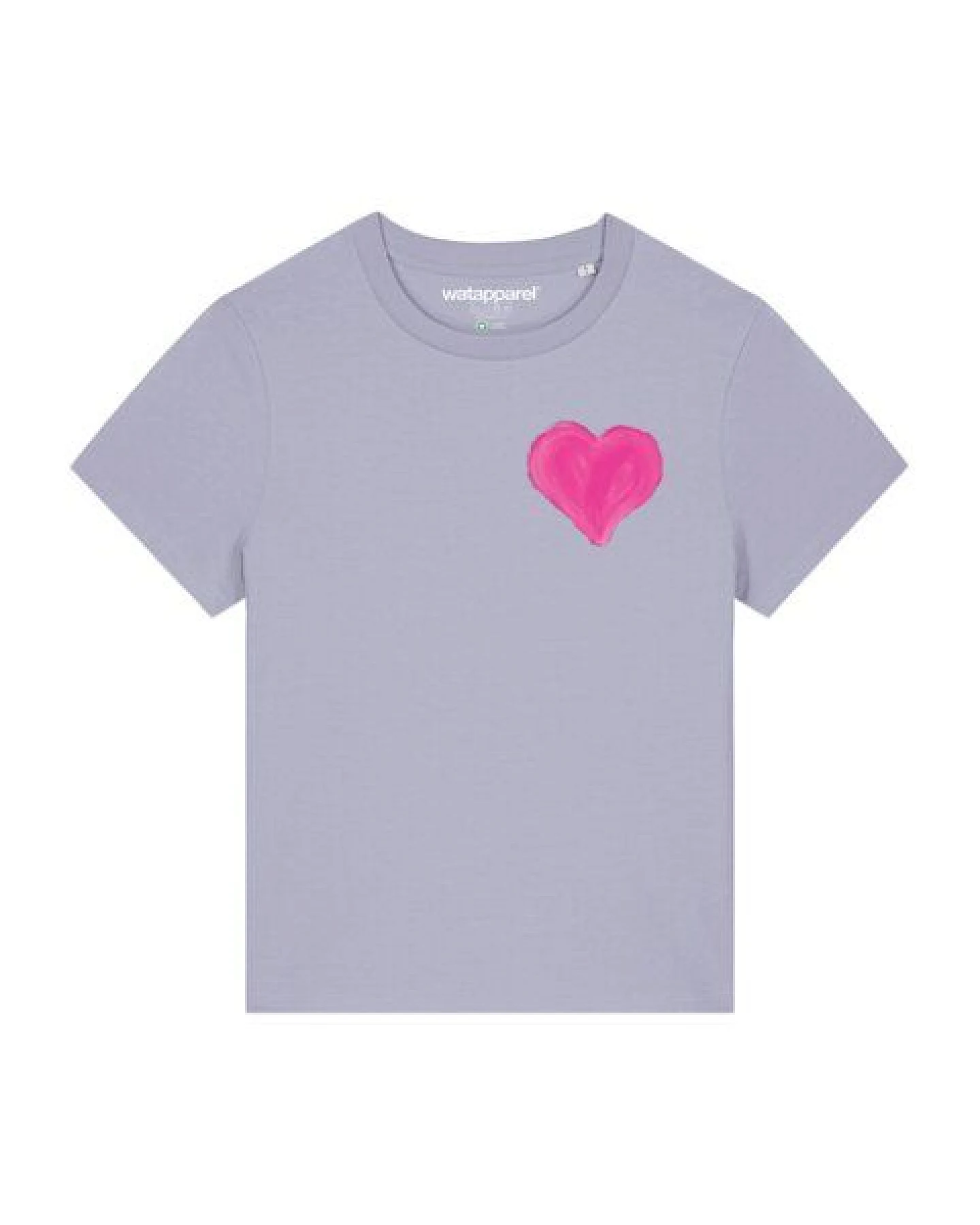 watapparel T-Shirt Frauen Pink Heart – Ansicht 2