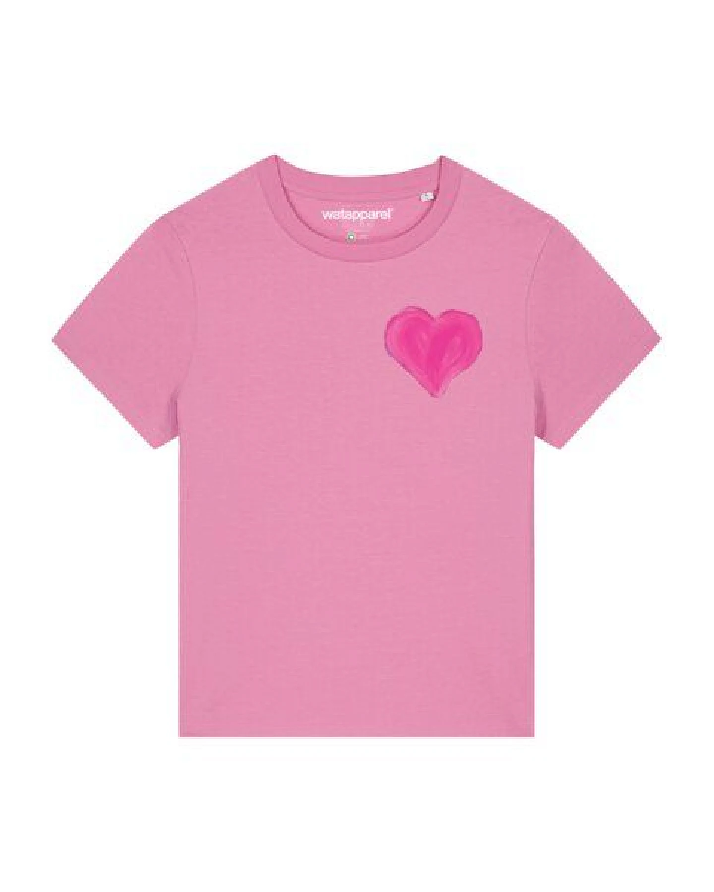 watapparel T-Shirt Frauen Pink Heart – Ansicht 2