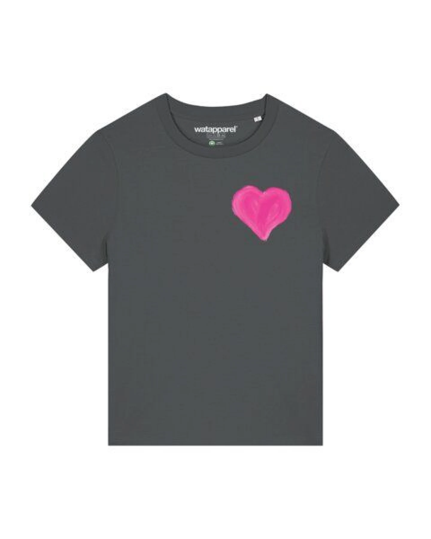 watapparel T-Shirt Frauen Pink Heart – Ansicht 2