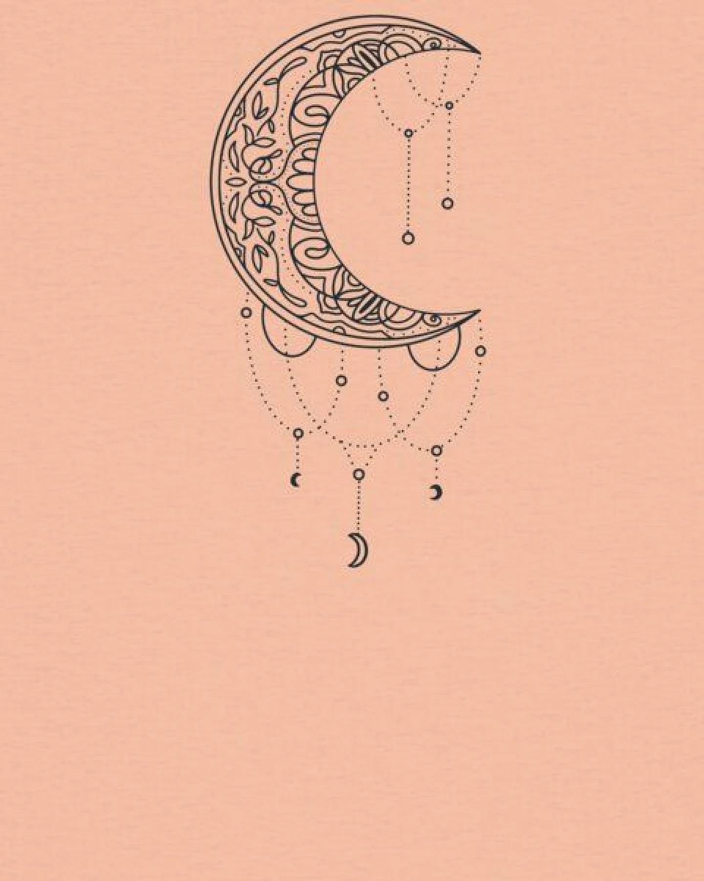 watapparel T-Shirt Frauen Mandala Moon – Ansicht 3