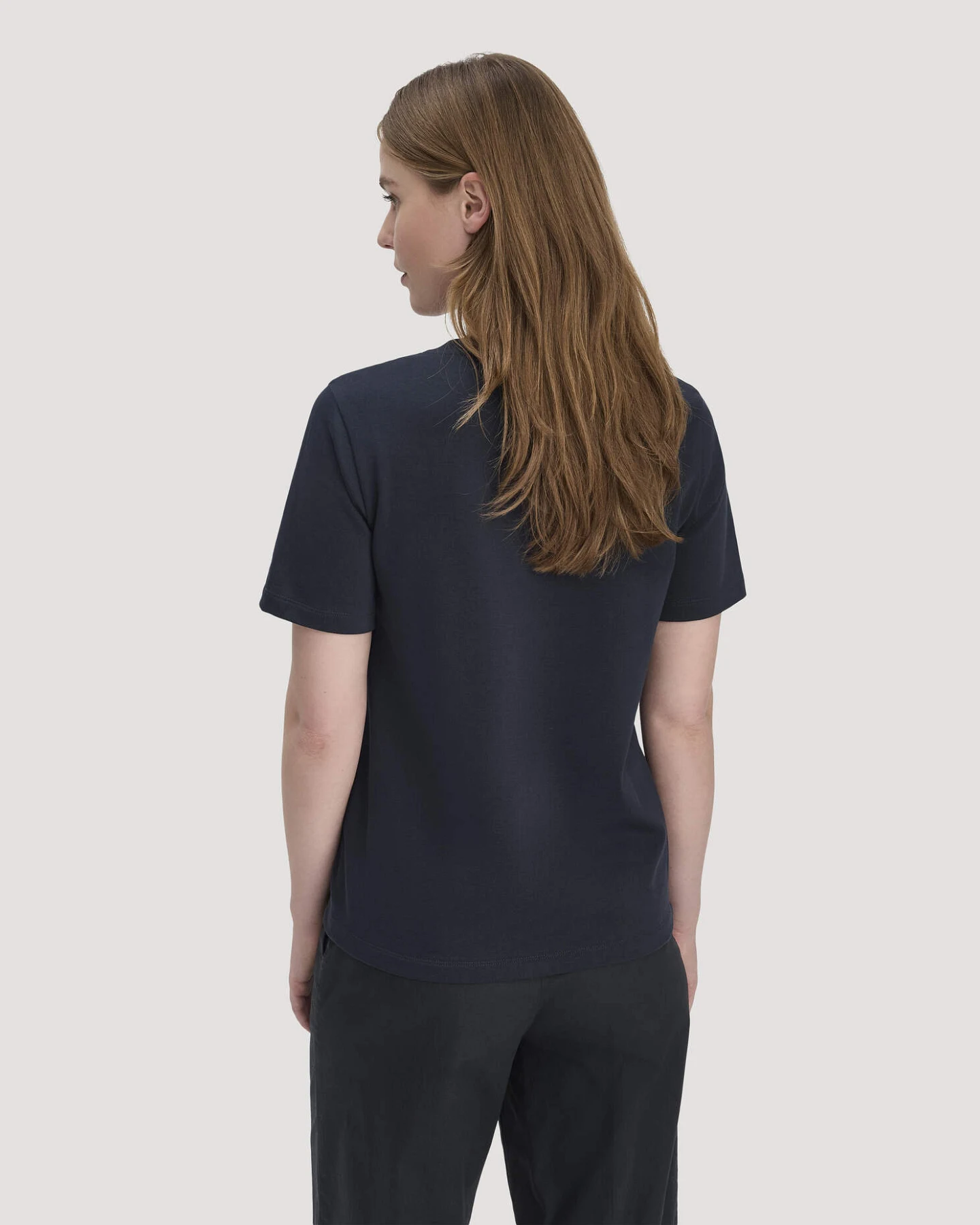hessnatur Damen Heavy T-Shirt Relaxed aus Bio-Baumwolle - blau - Größe 40 – Ansicht 3