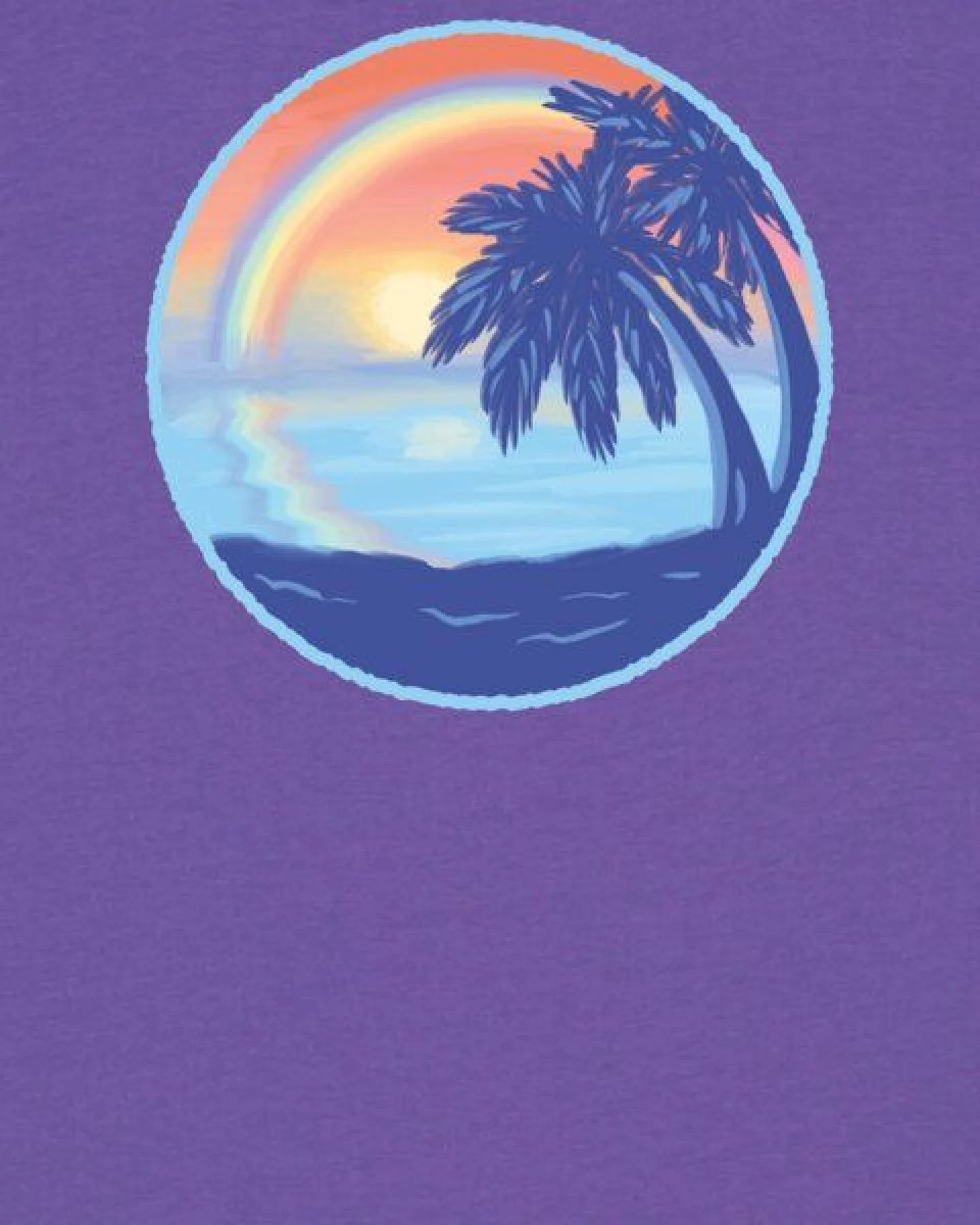 watapparel T-Shirt Frauen Sunset Rainbow – Ansicht 3