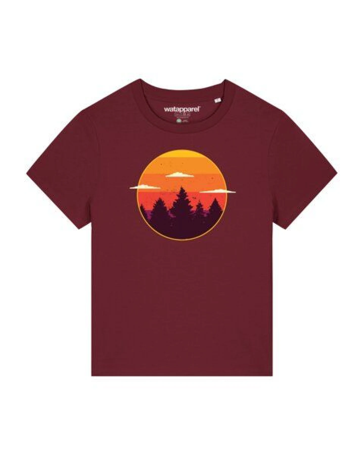 watapparel T-Shirt Frauen Sunset forest – Ansicht 2