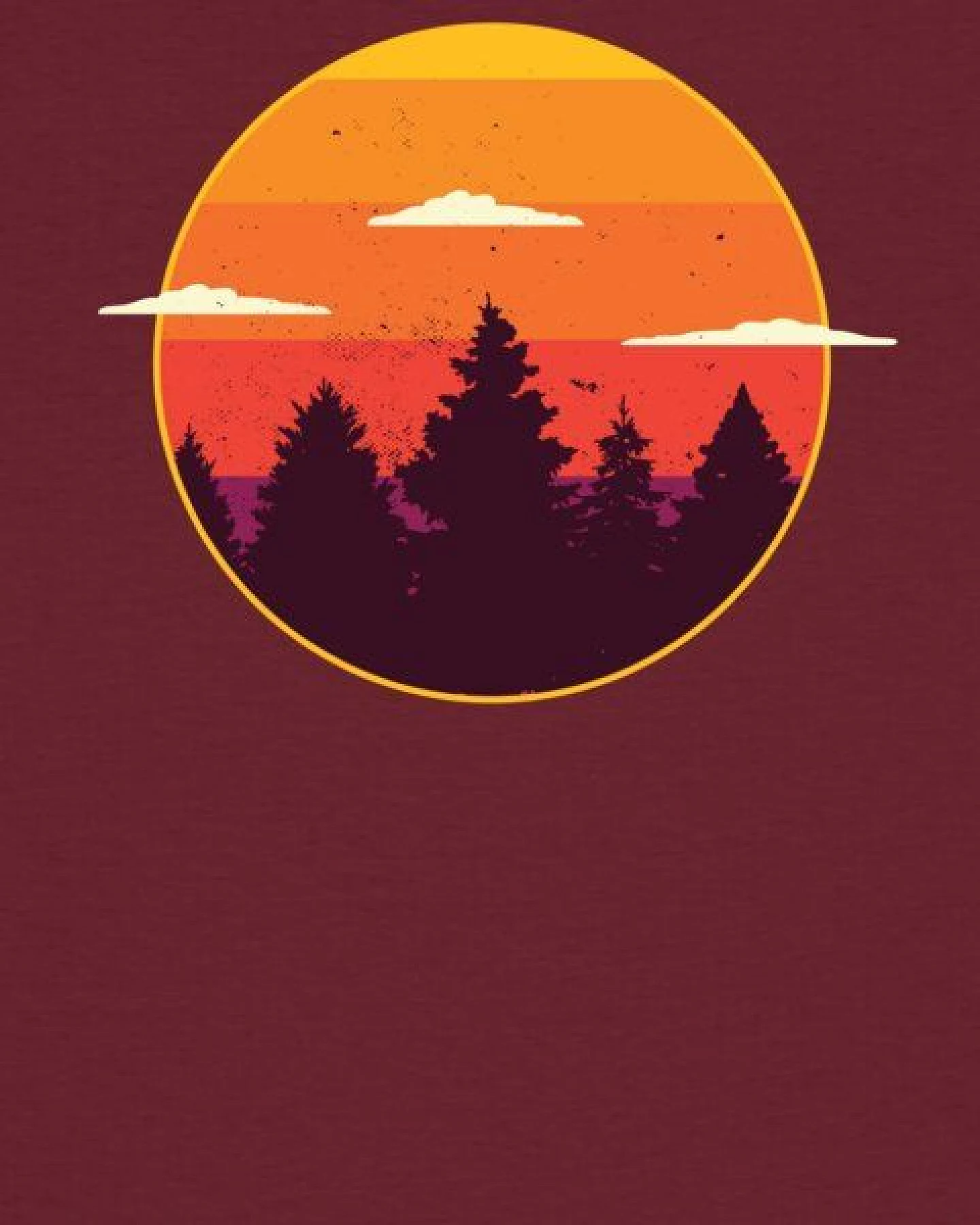 watapparel T-Shirt Frauen Sunset forest – Ansicht 3