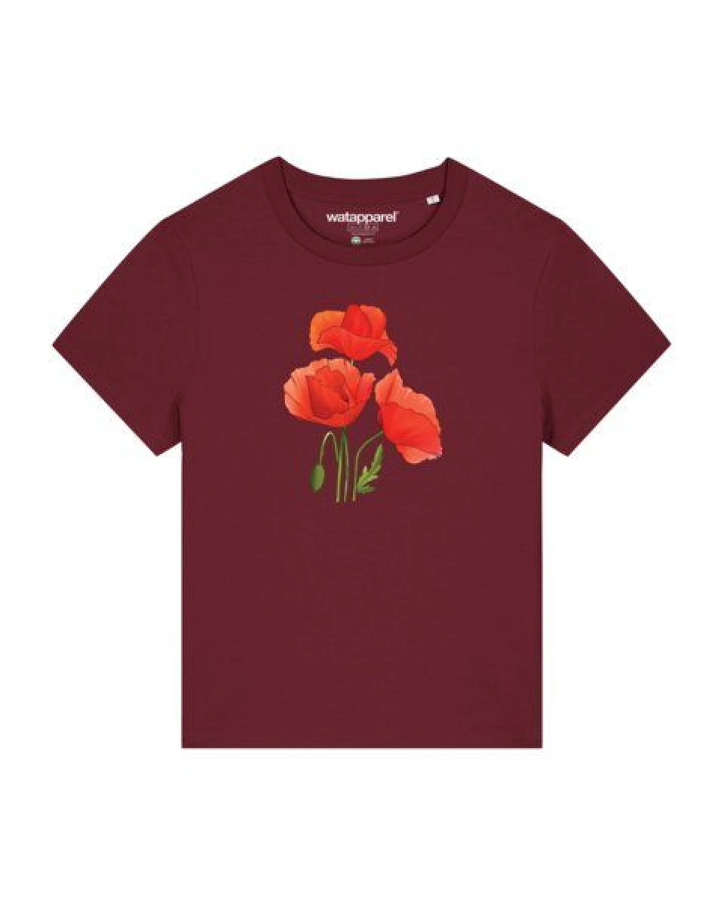 watapparel T-Shirt Frauen Poppy Flowers – Ansicht 2