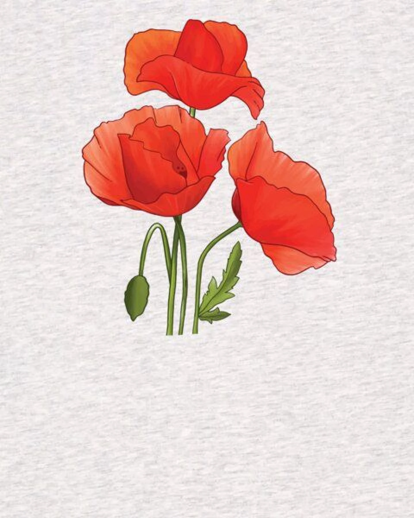 watapparel T-Shirt Frauen Poppy Flowers – Ansicht 3