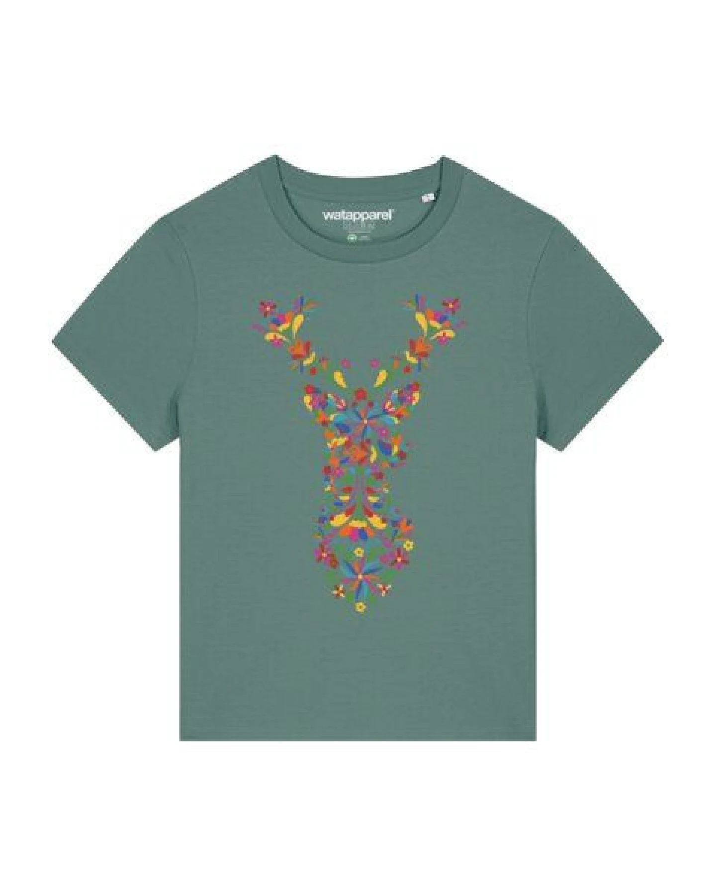 watapparel T-Shirt Frauen Floral Deer – Ansicht 2