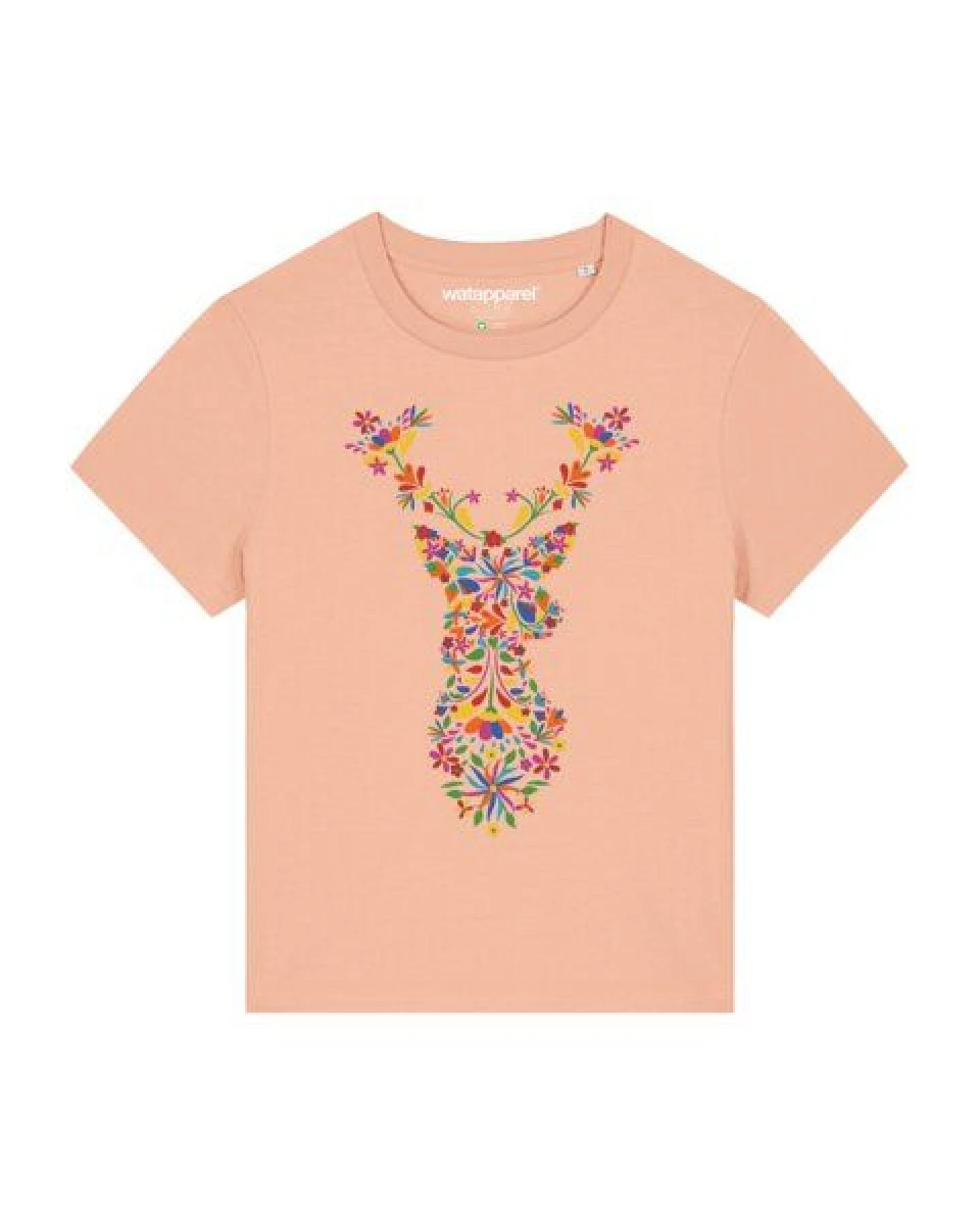 watapparel T-Shirt Frauen Floral Deer – Ansicht 2