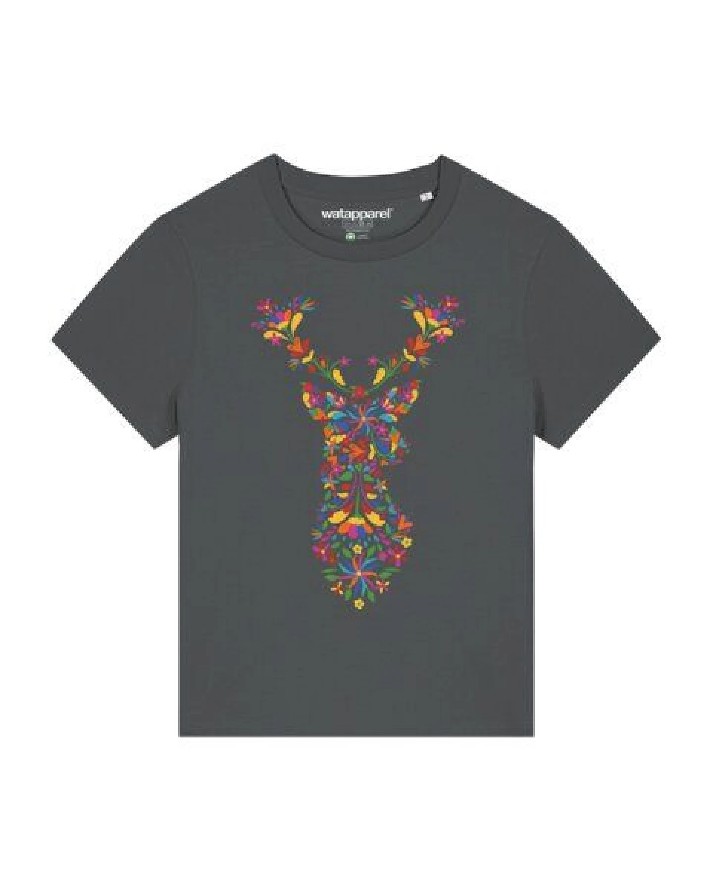 watapparel T-Shirt Frauen Floral Deer – Ansicht 2
