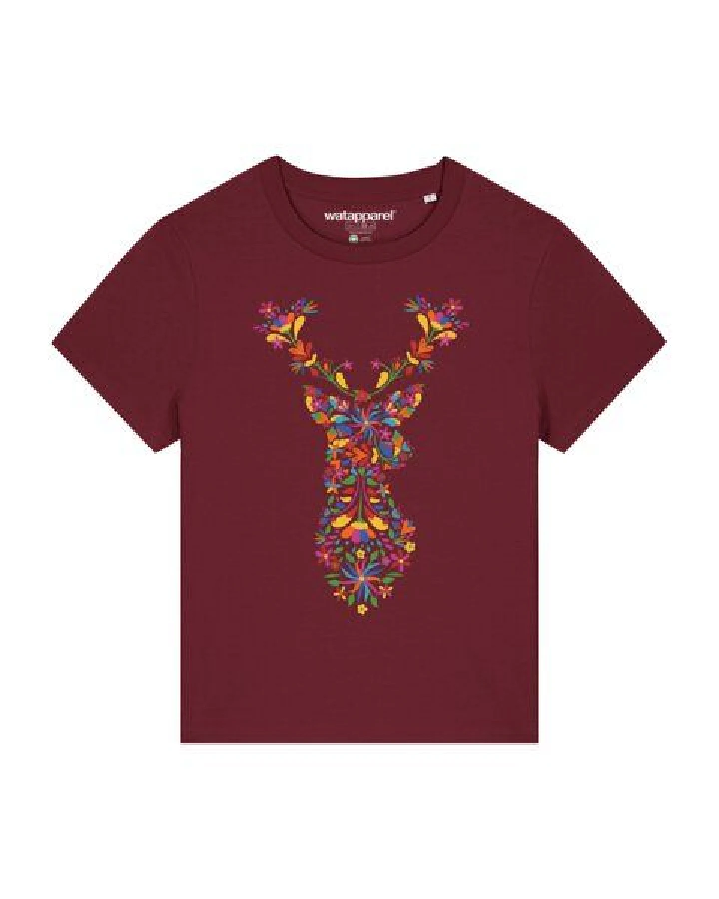 watapparel T-Shirt Frauen Floral Deer – Ansicht 2