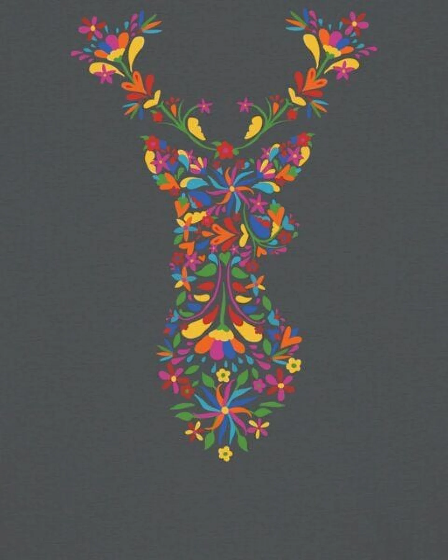 watapparel T-Shirt Frauen Floral Deer – Ansicht 3