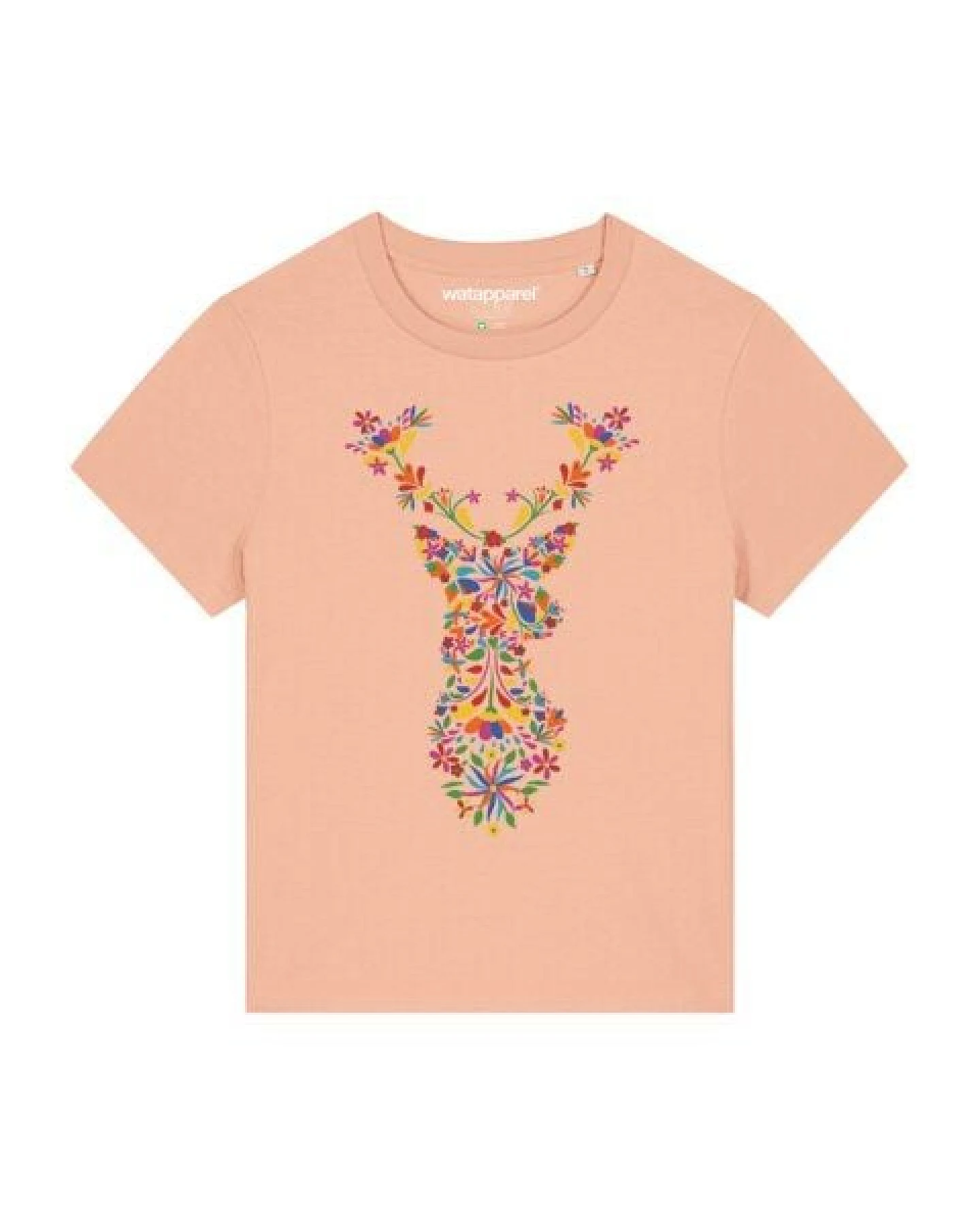 watapparel T-Shirt Frauen Floral Deer – Ansicht 2