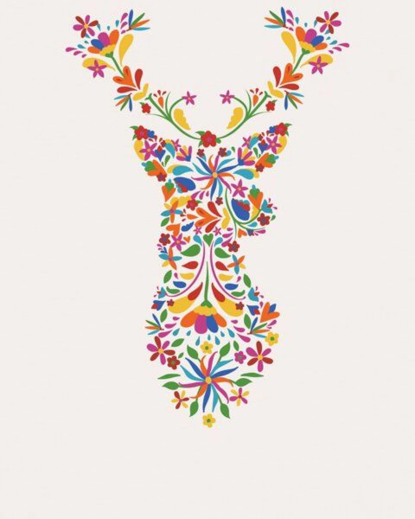 watapparel T-Shirt Frauen Floral Deer – Ansicht 3