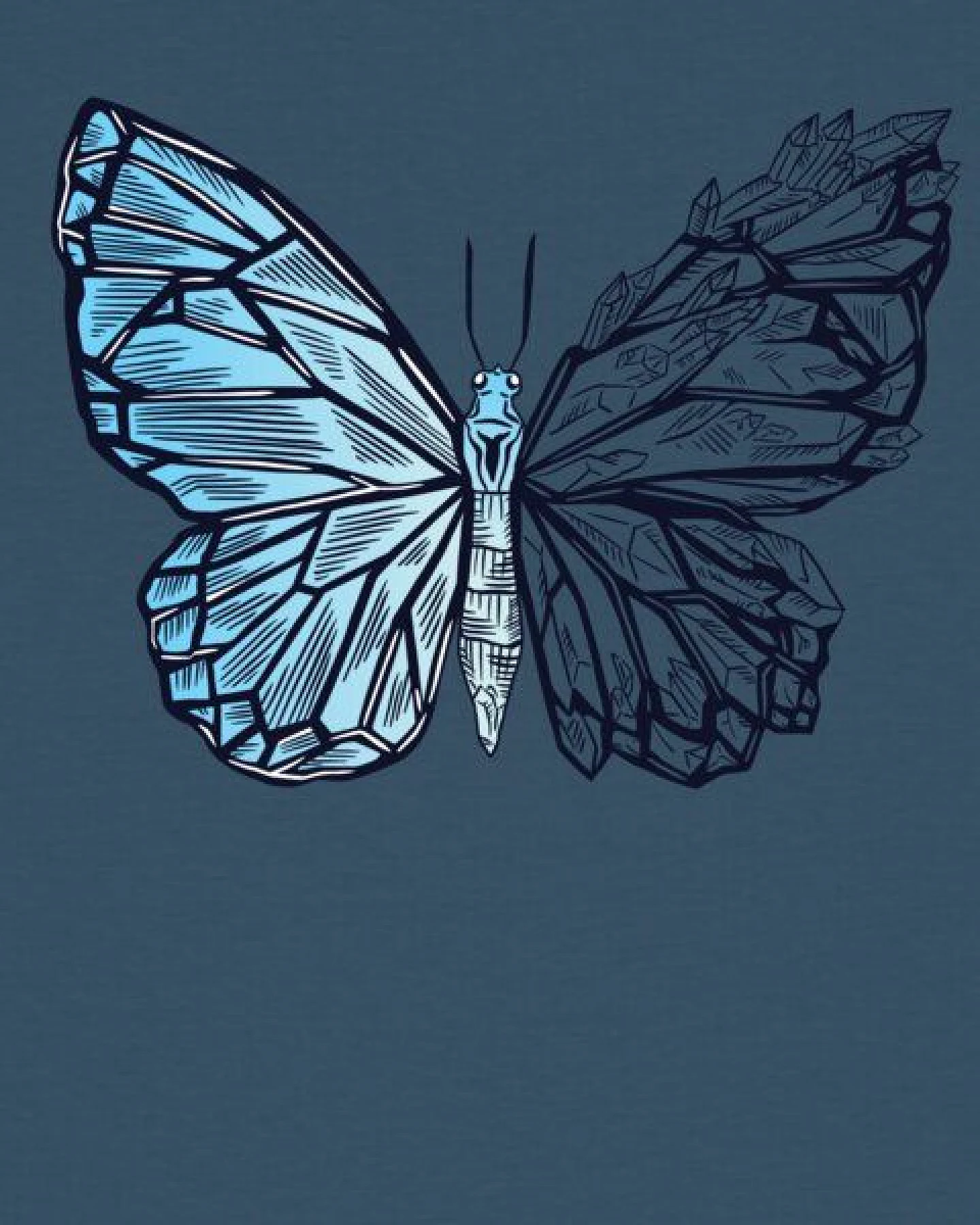 watapparel T-Shirt Frauen Crystal Butterfly – Ansicht 3