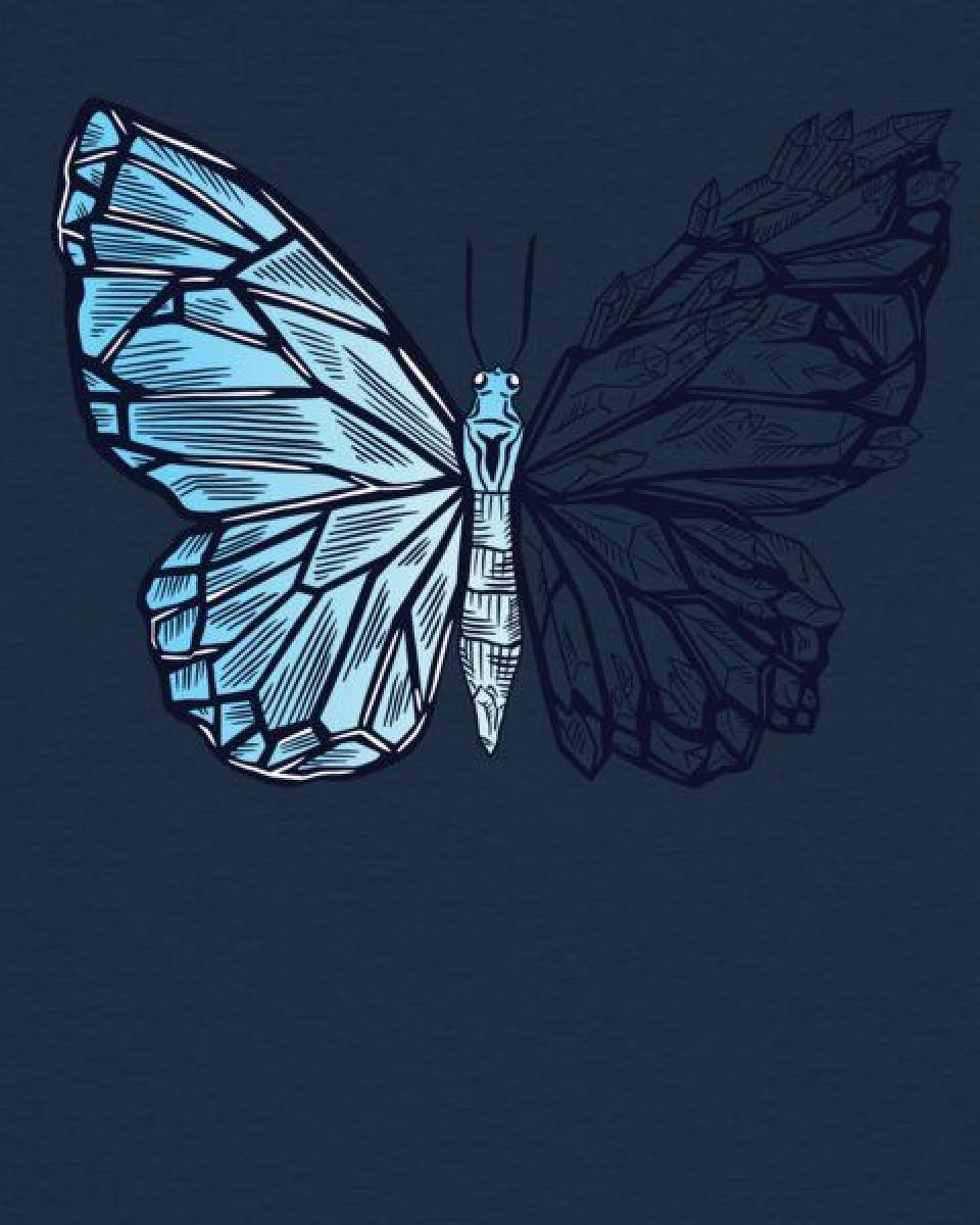 watapparel T-Shirt Frauen Crystal Butterfly – Ansicht 3