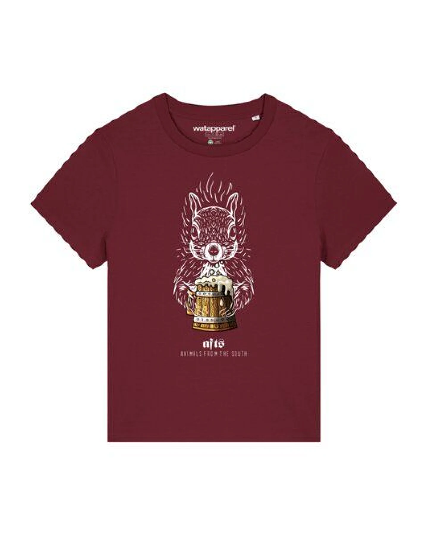 watapparel T-Shirt Frauen [#afts] Eichhörnchen – Ansicht 2