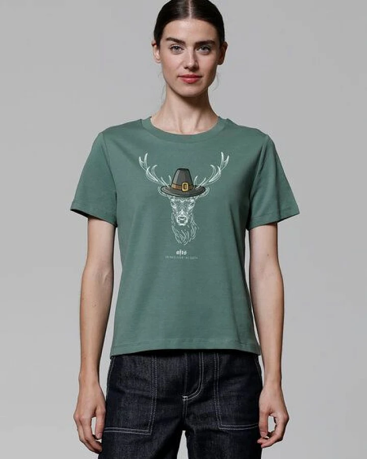 watapparel T-Shirt Frauen [#afts] Hirsch