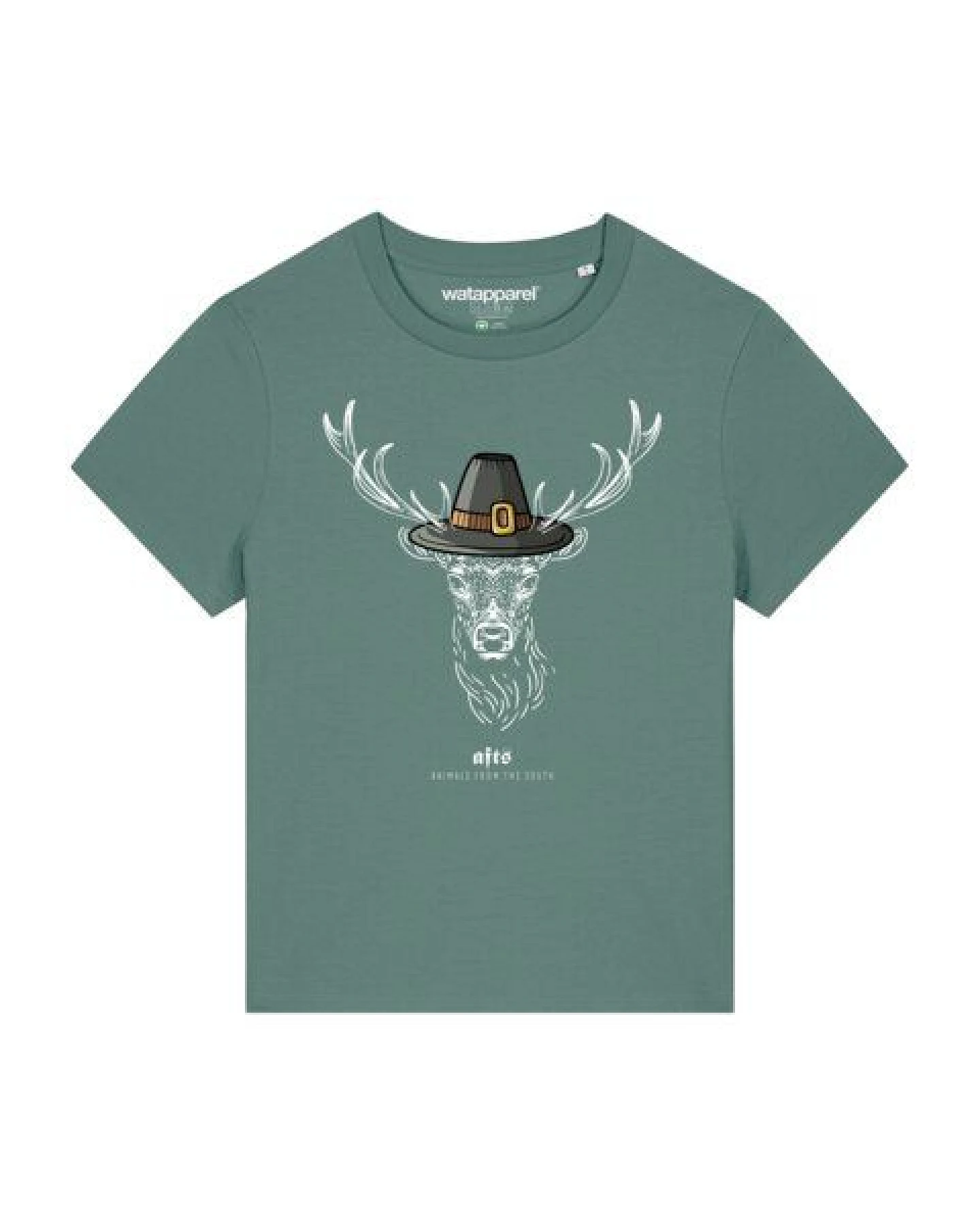 watapparel T-Shirt Frauen [#afts] Hirsch – Ansicht 2