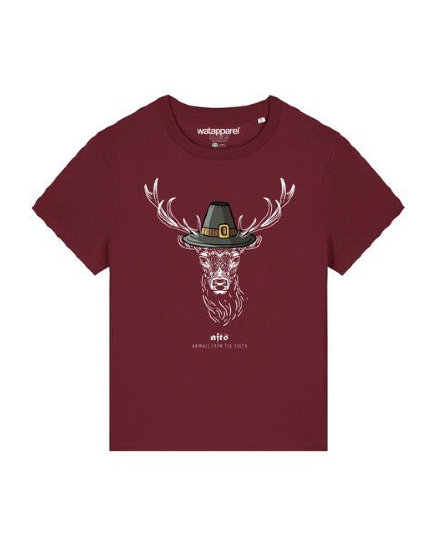watapparel T-Shirt Frauen [#afts] Hirsch – Ansicht 2