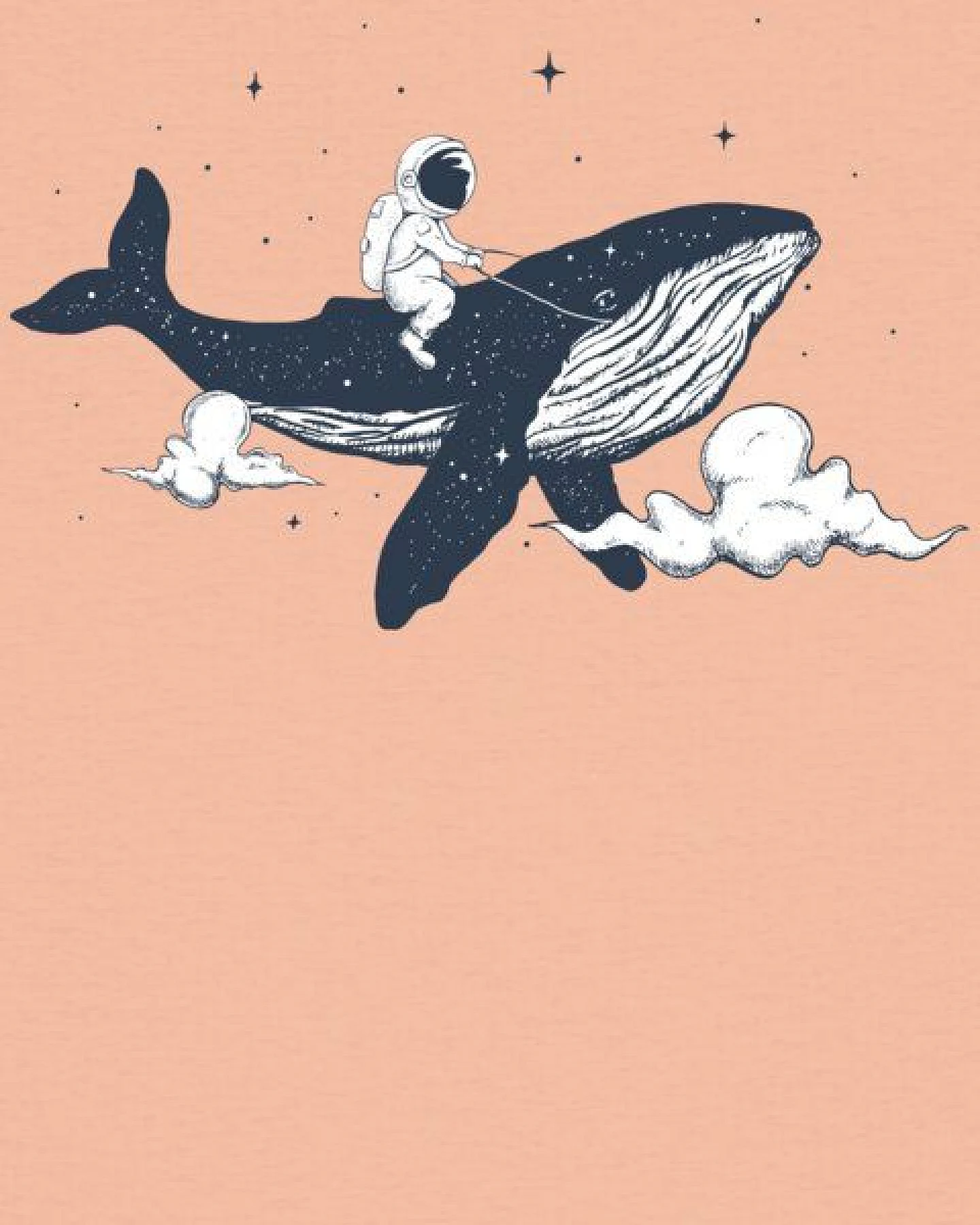 watapparel T-Shirt Frauen Spacewhale – Ansicht 3