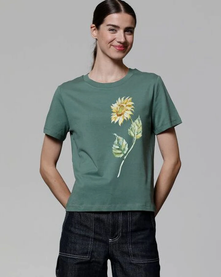 watapparel T-Shirt Frauen Sonnenblume