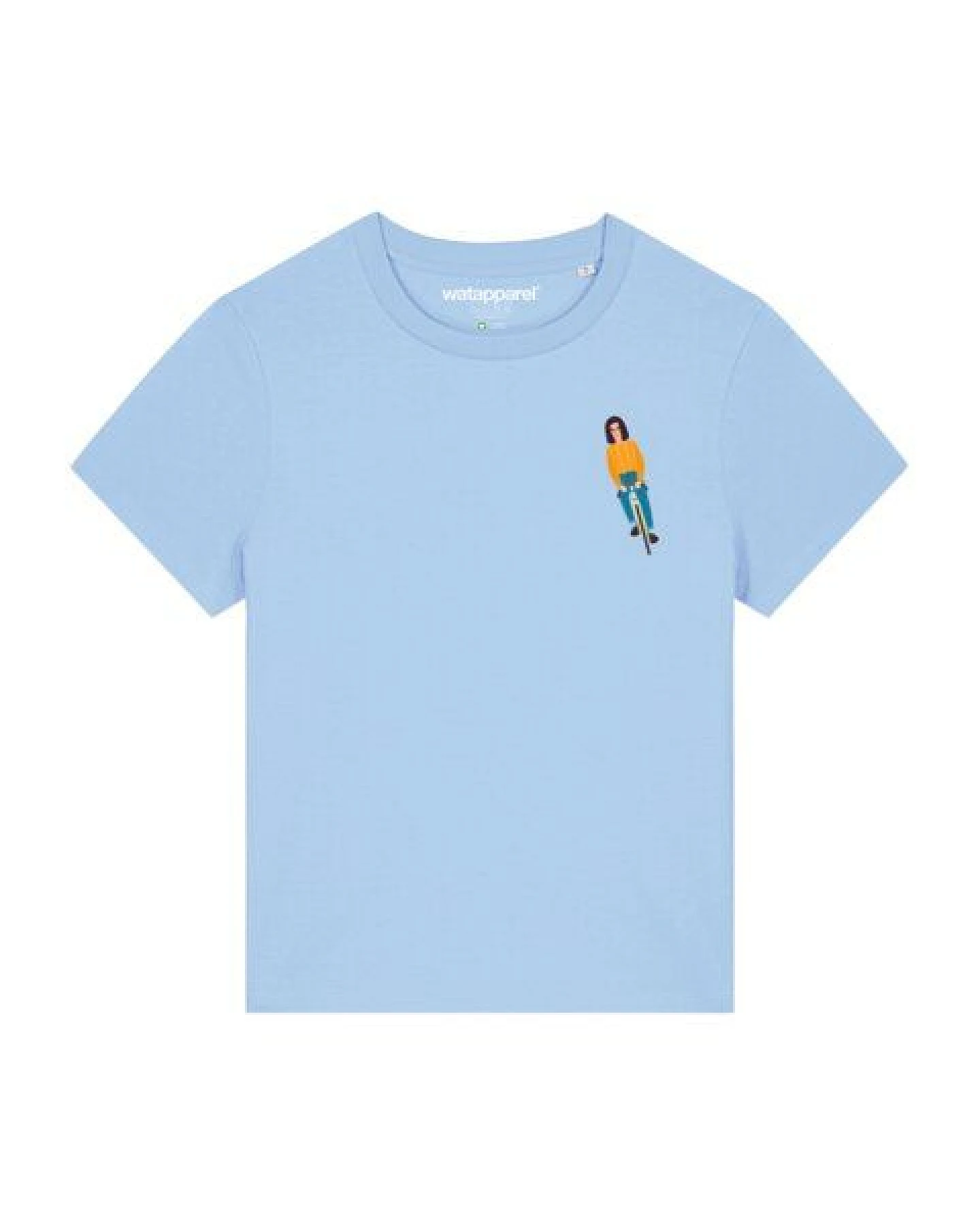 watapparel T-Shirt Frauen Mädchen Auf Fahrrad – Ansicht 2