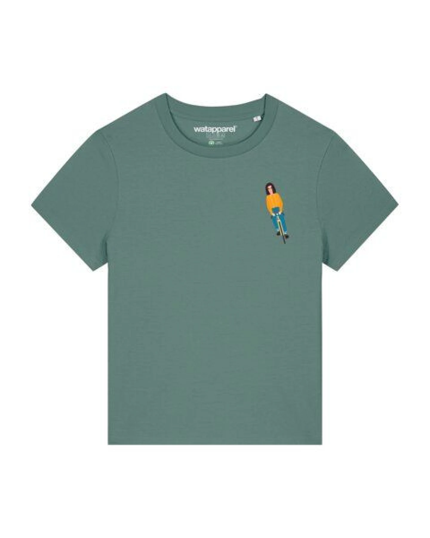 watapparel T-Shirt Frauen Mädchen Auf Fahrrad – Ansicht 2