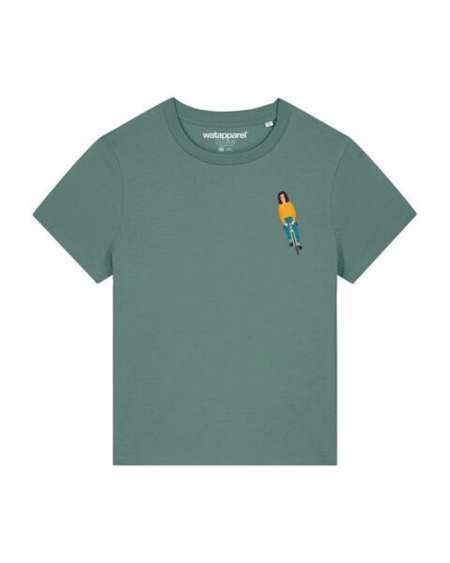 watapparel T-Shirt Frauen Mädchen Auf Fahrrad – Ansicht 2