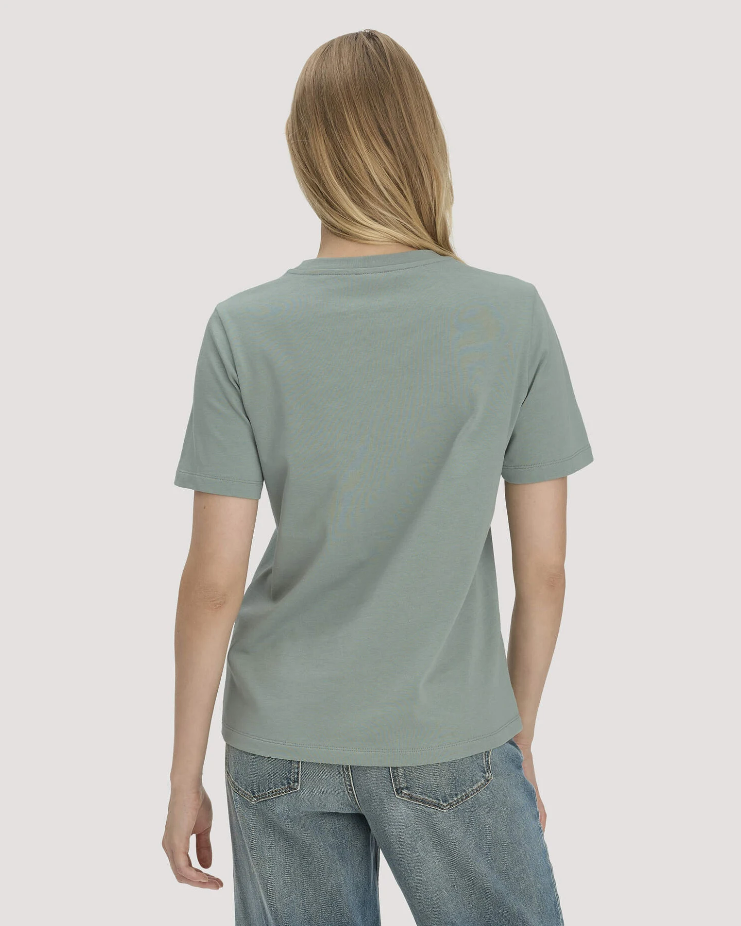 hessnatur Damen Heavy T-Shirt Relaxed aus Bio-Baumwolle - grün - Größe 40 – Ansicht 3
