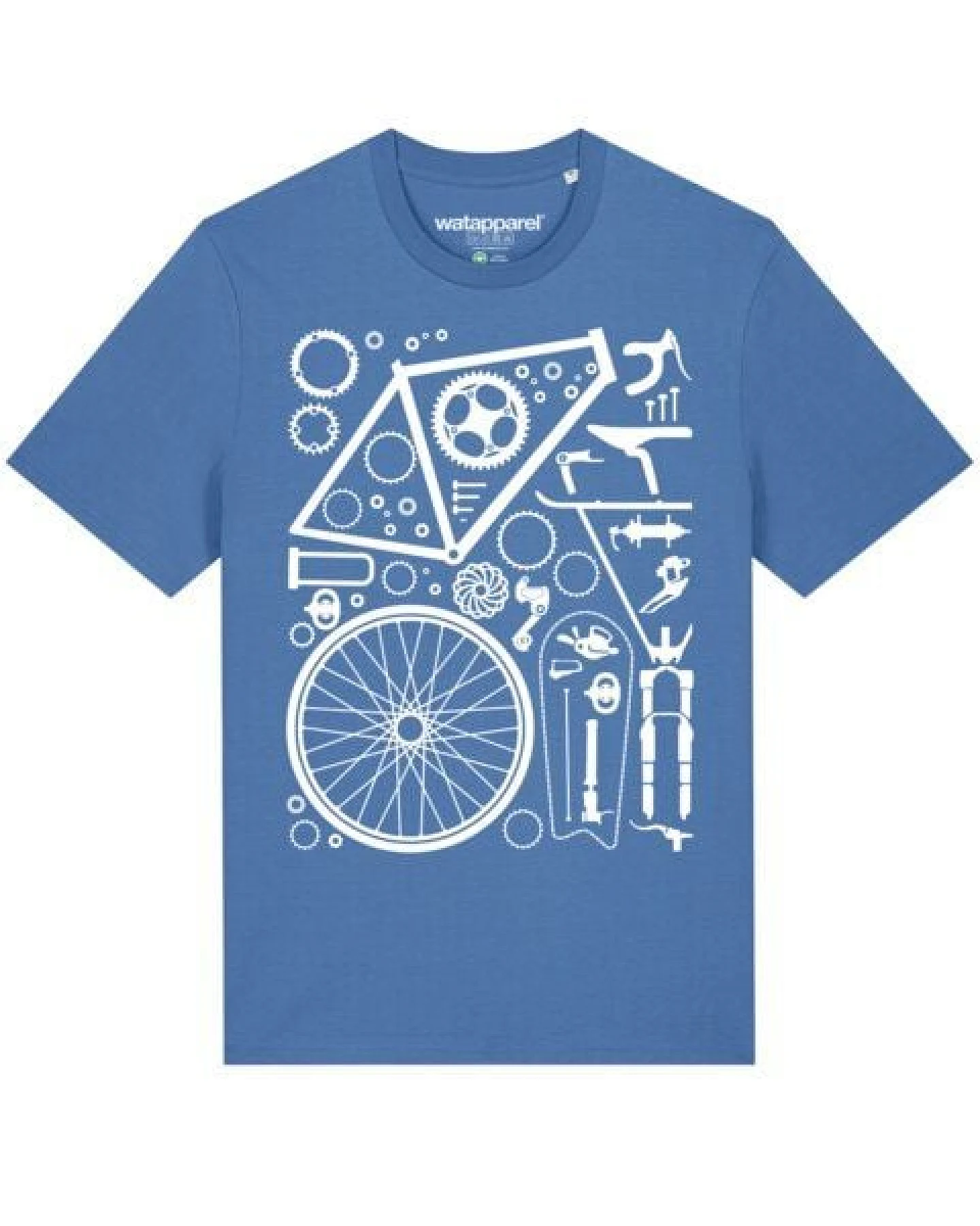 watapparel T-Shirt Unisex Fahrradteile – Ansicht 2